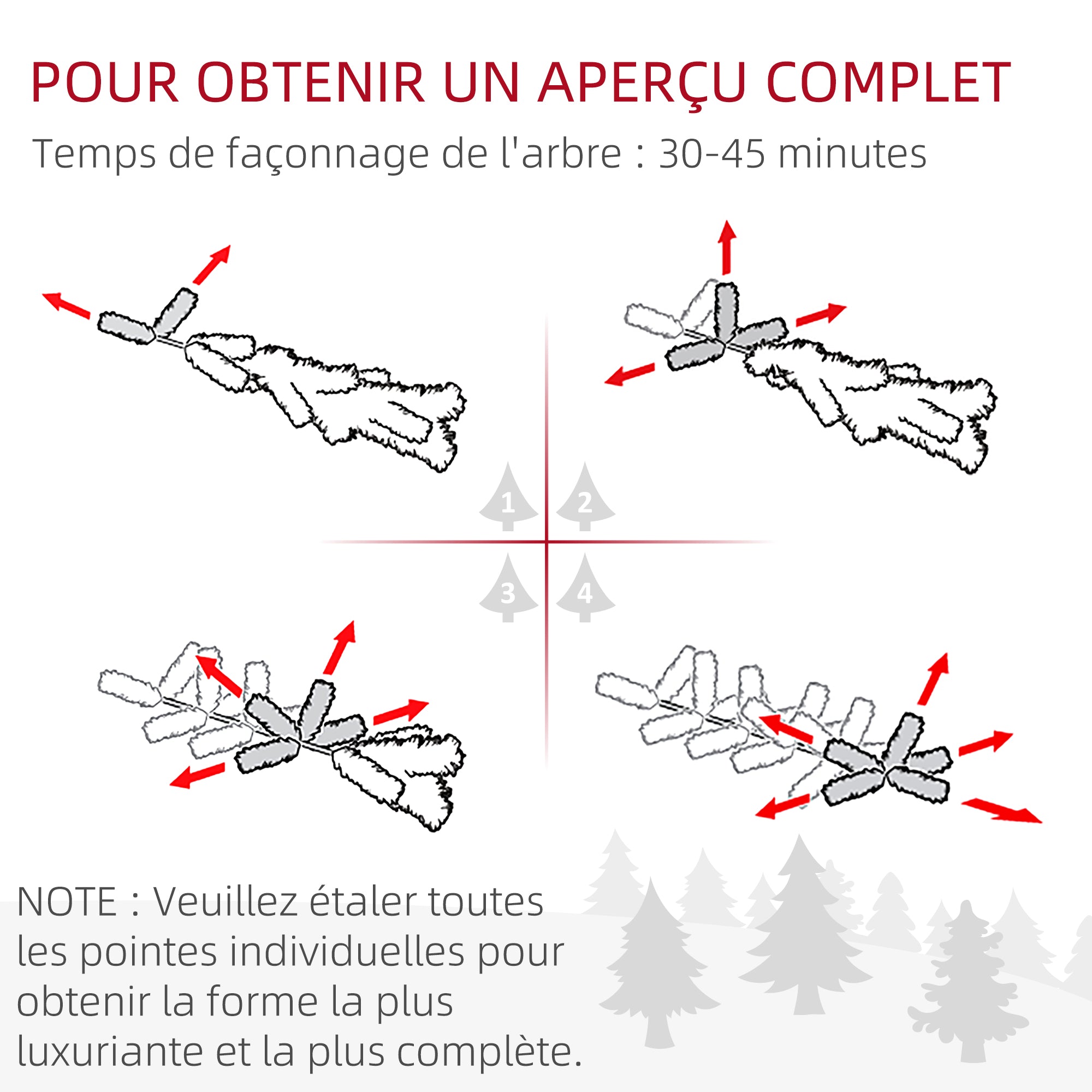 Sapin de Noël artificiel 180 cm arbre de Noël avec support en acier pliable, 467 branches, décoration de Noël effet réaliste, vert