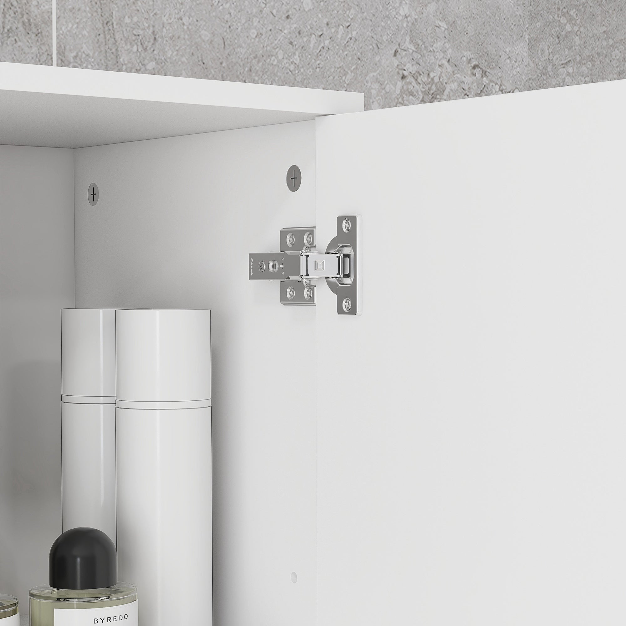 Armoire salle de bain haute, meuble de rangement colonne, placards, tiroir, étagères réglables, niches ouvertes, grand meuble étroit pour toilette, petits espaces, 30x30x180cm, blanc brillant