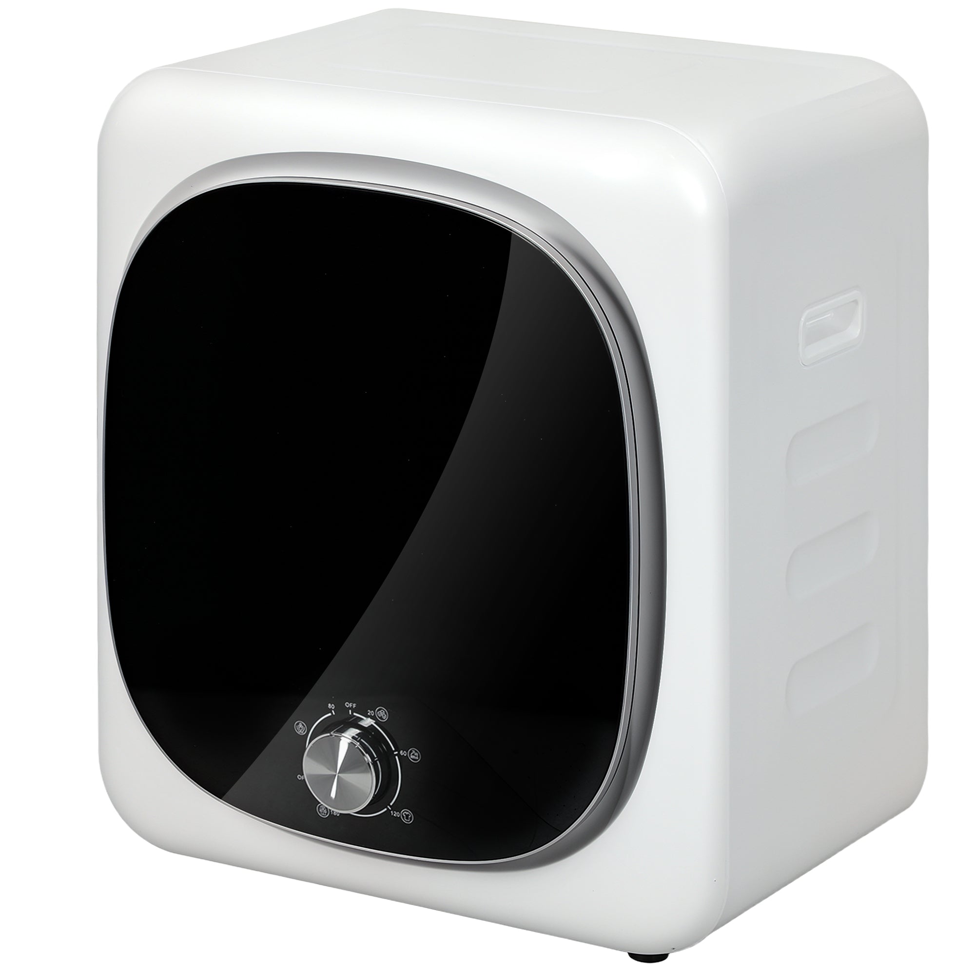 Sèche linge à évacuation compact sèche-linge électrique 800 W 4 Kg avec 5 modes de séchage, cuve en acier inoxydable, charge frontale, pour appartement, maison, camping-cars, blanc