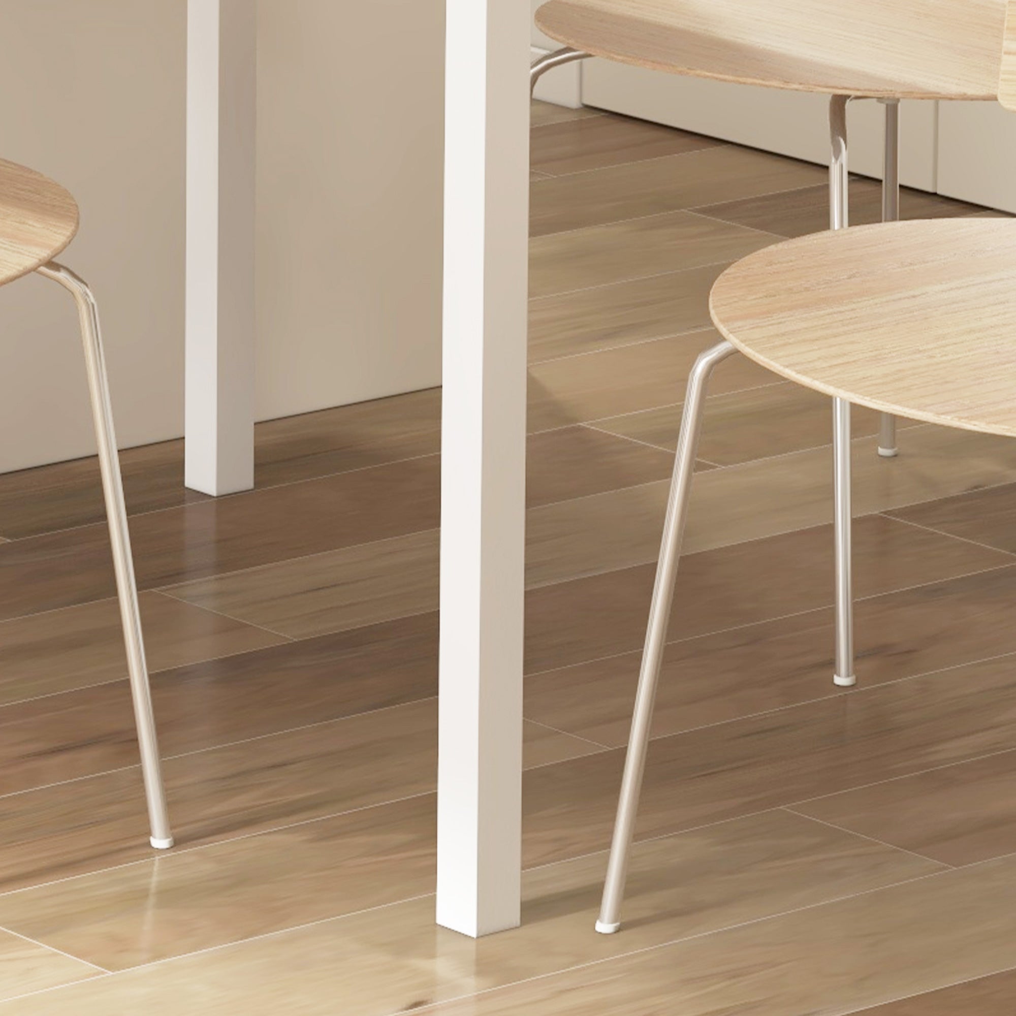 Table à manger extensible table de cuisine design moderne avec grand plateau 6 personnes cadre en acier marron