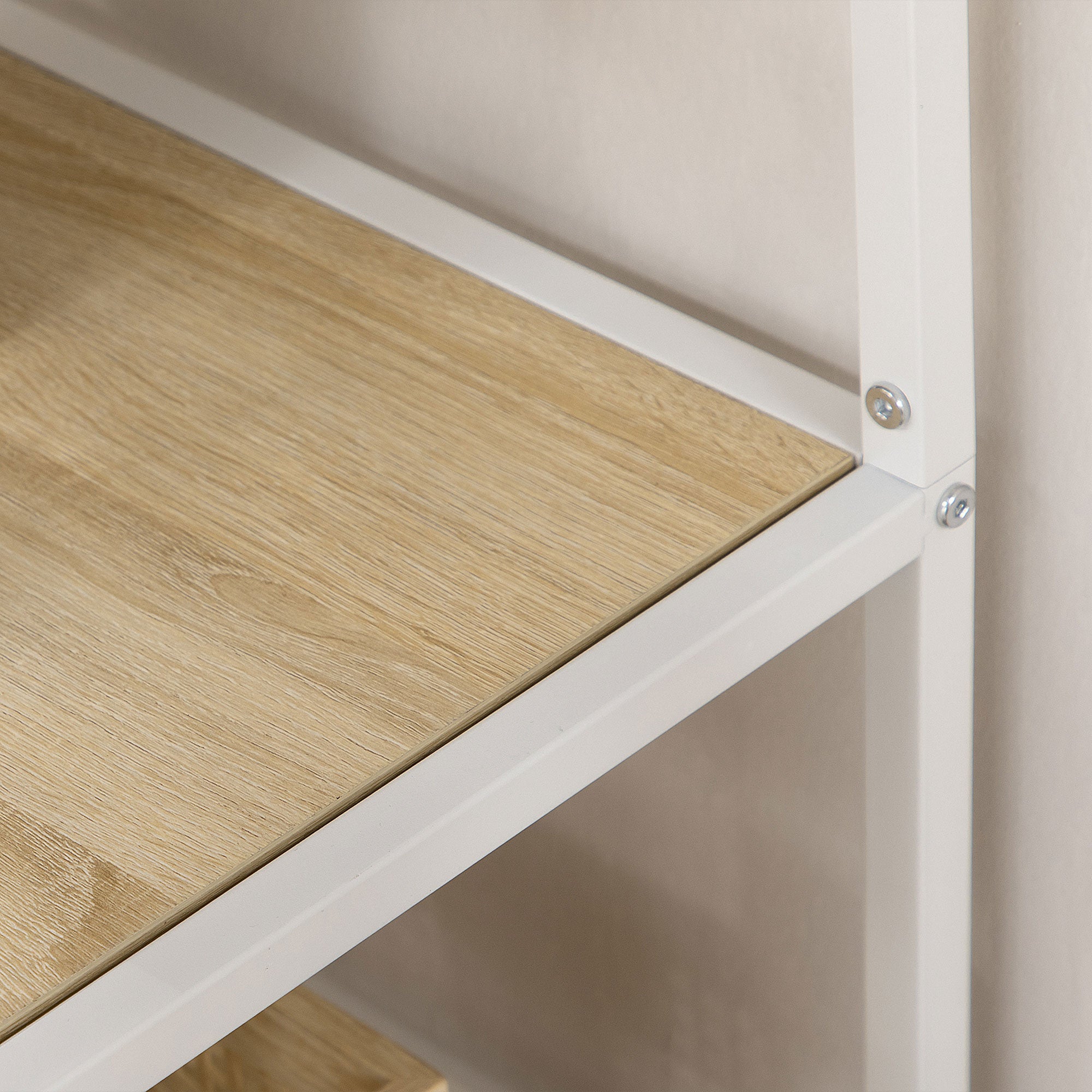 Bibliothèque étagère de rangement à 7 niveaux cadre en acier style industriel pour salon chambre cuisine - 83 x 34 x 180 cm