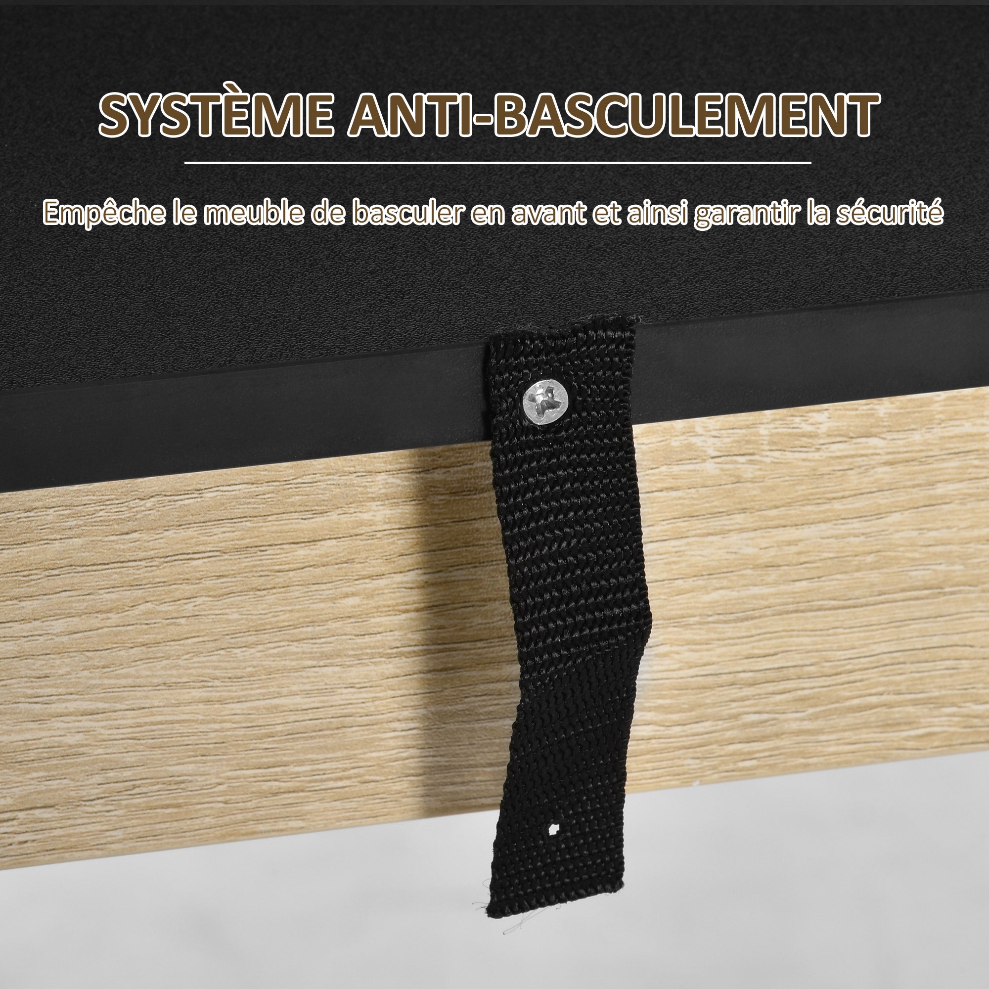 Table de bar table haute de cuisine mange-debout comptoir - dim. 112L x 57l x 106H cm - 3 étagères - aspect chêne clair noir