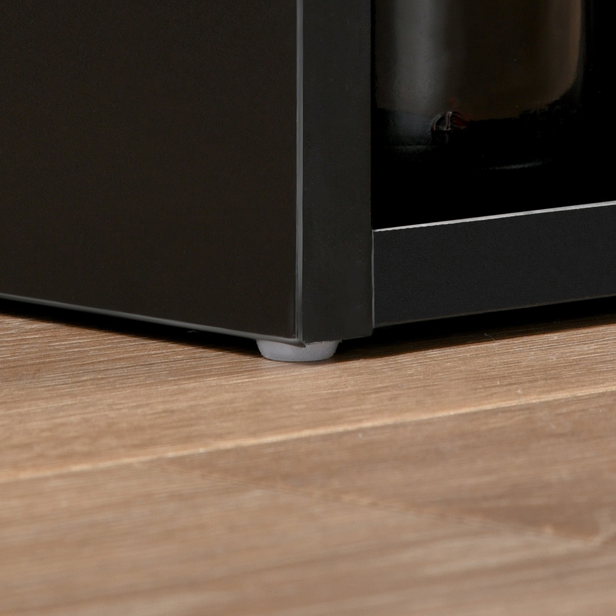 Table de bar table haute de cuisine mange-debout comptoir - dim. 112L x 57l x 106H cm - 3 étagères - noir