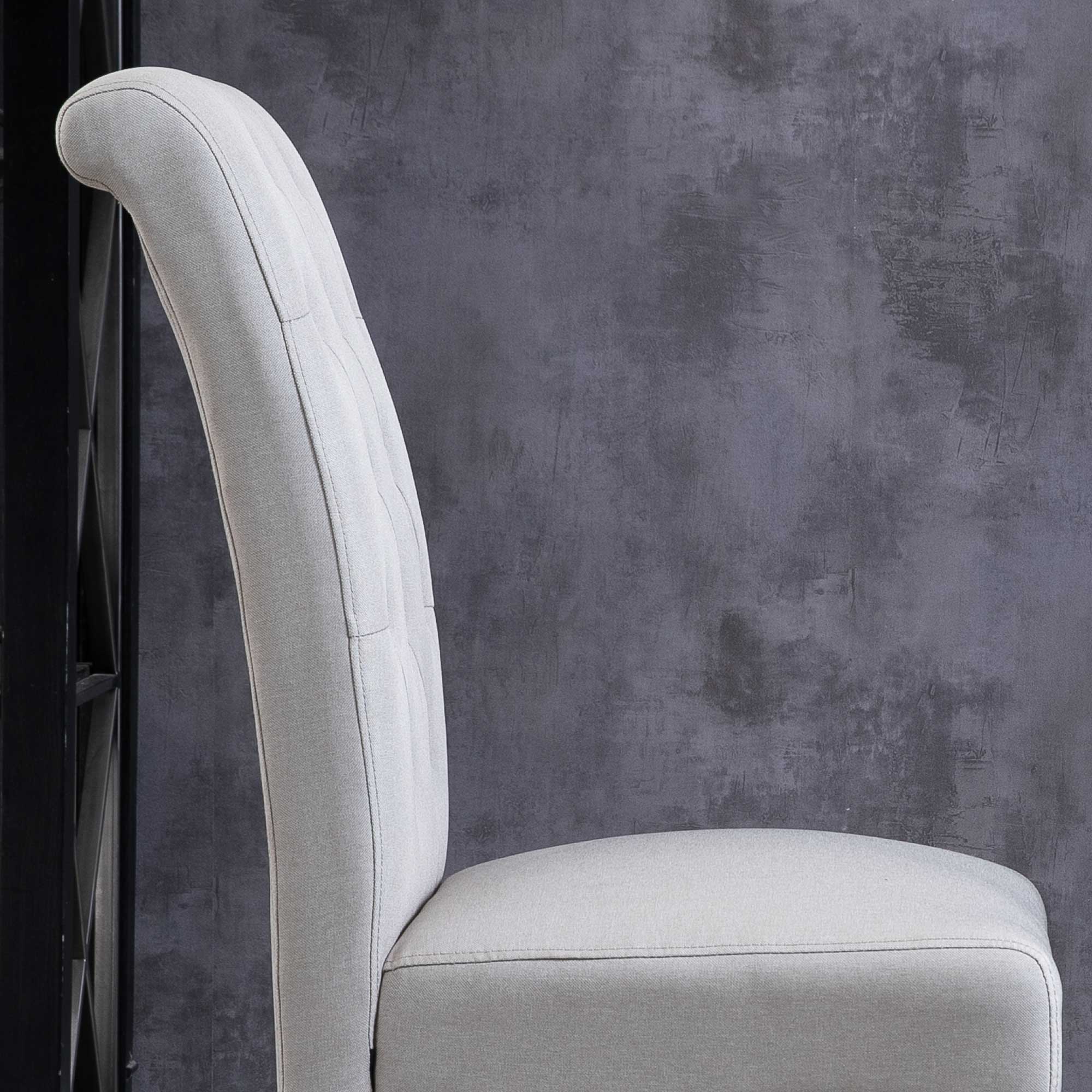 Lot de 2 chaises de Salle à Manger Chaise de cuicine Grand Confort Pieds en Bois Lin 47 x 61 x 101 cm