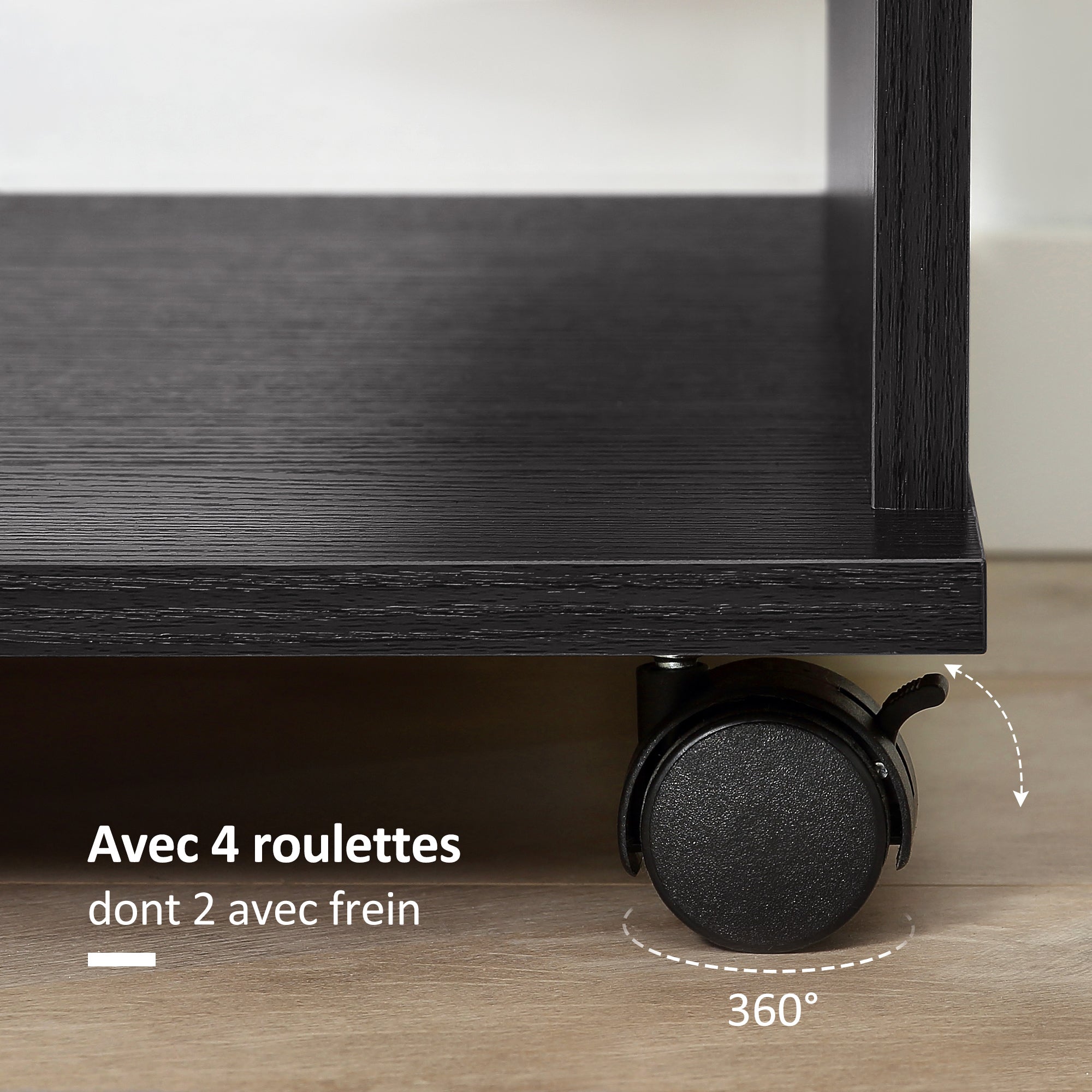 Armoire penderie Armoire de Rangement Mobile Panneaux de Particules Noir