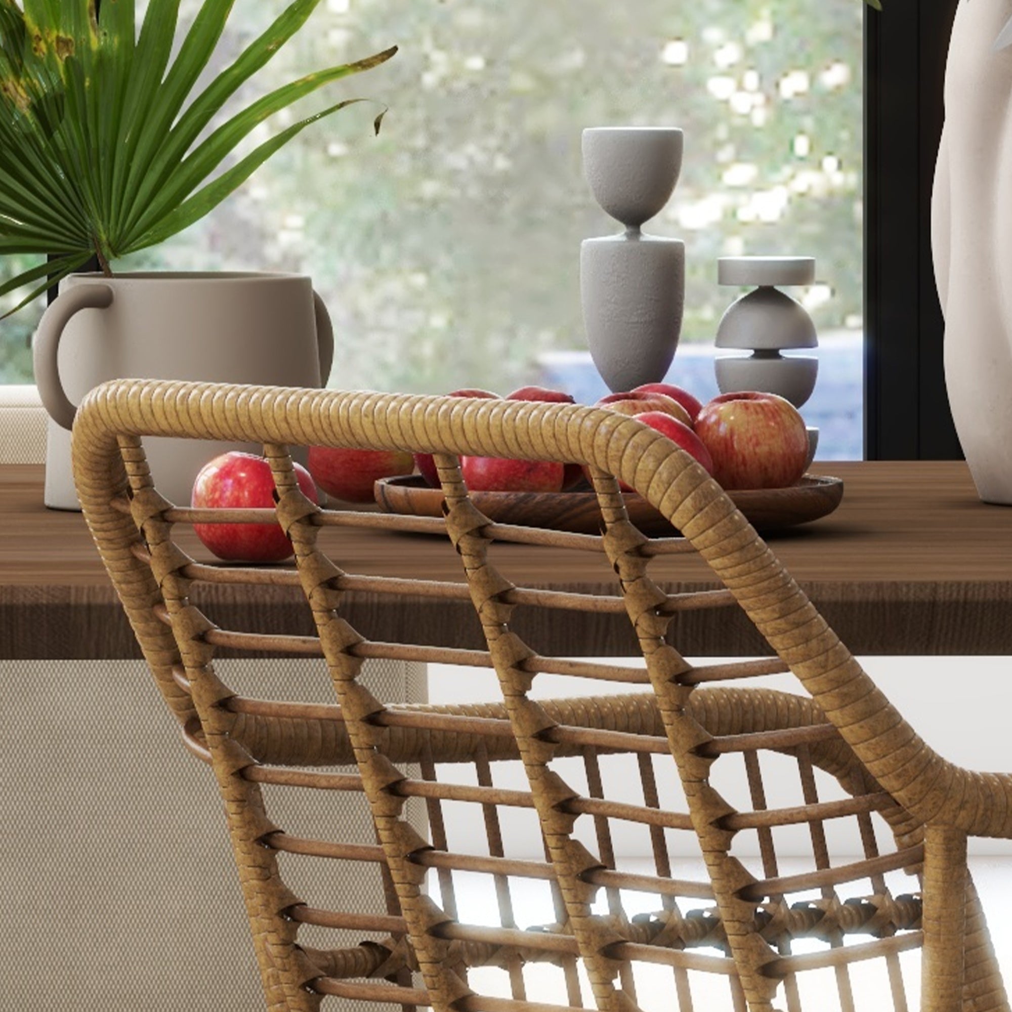 Lot de 2 chaises de salle à manger chaise de cuisine design bohème assise en résine tressée piètement en acier chaise à dînner 56 x 60 x 79 cm blanc