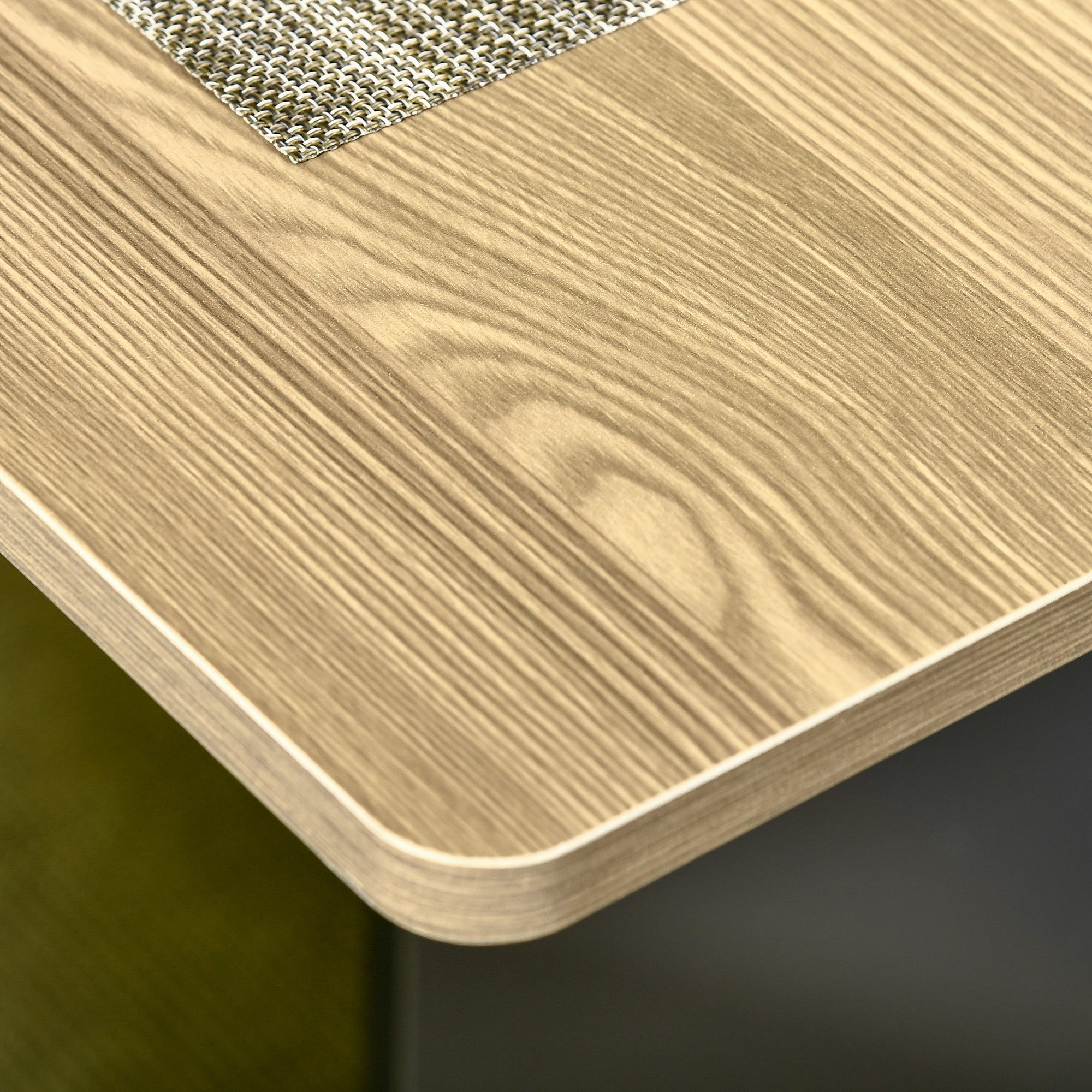 Table de salle à manger pliante sur roulettes avec rangement 2 tiroirs et 1 placard 76 x 140 x 74 cm gris et bois naturel