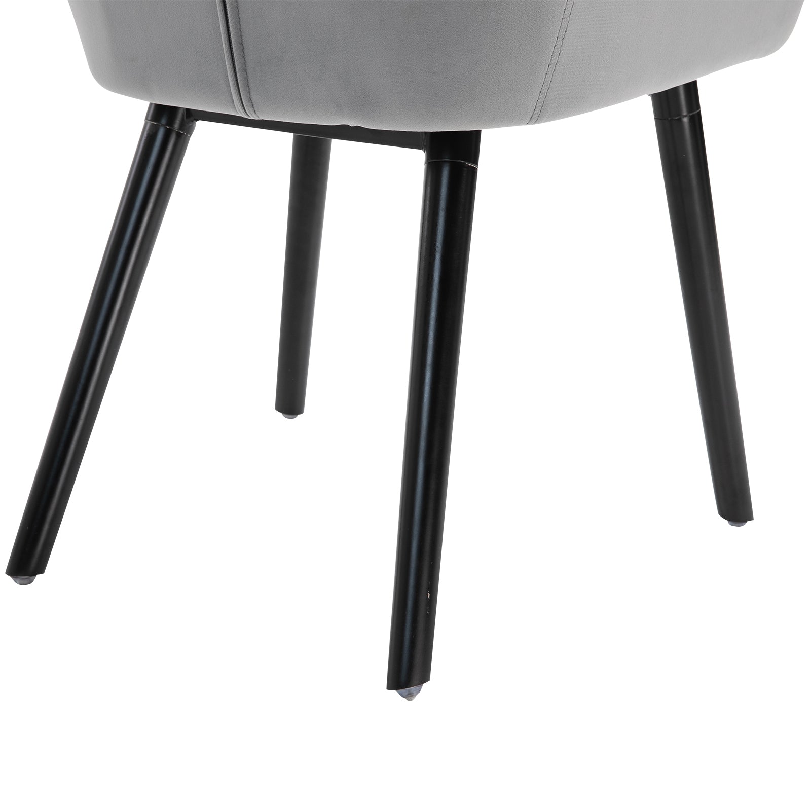 Chaises de salle à manger chaise de cuisine chaises de salon scandinave - Lot de 2 - Pieds effilés Bois Noir - Velours Gris
