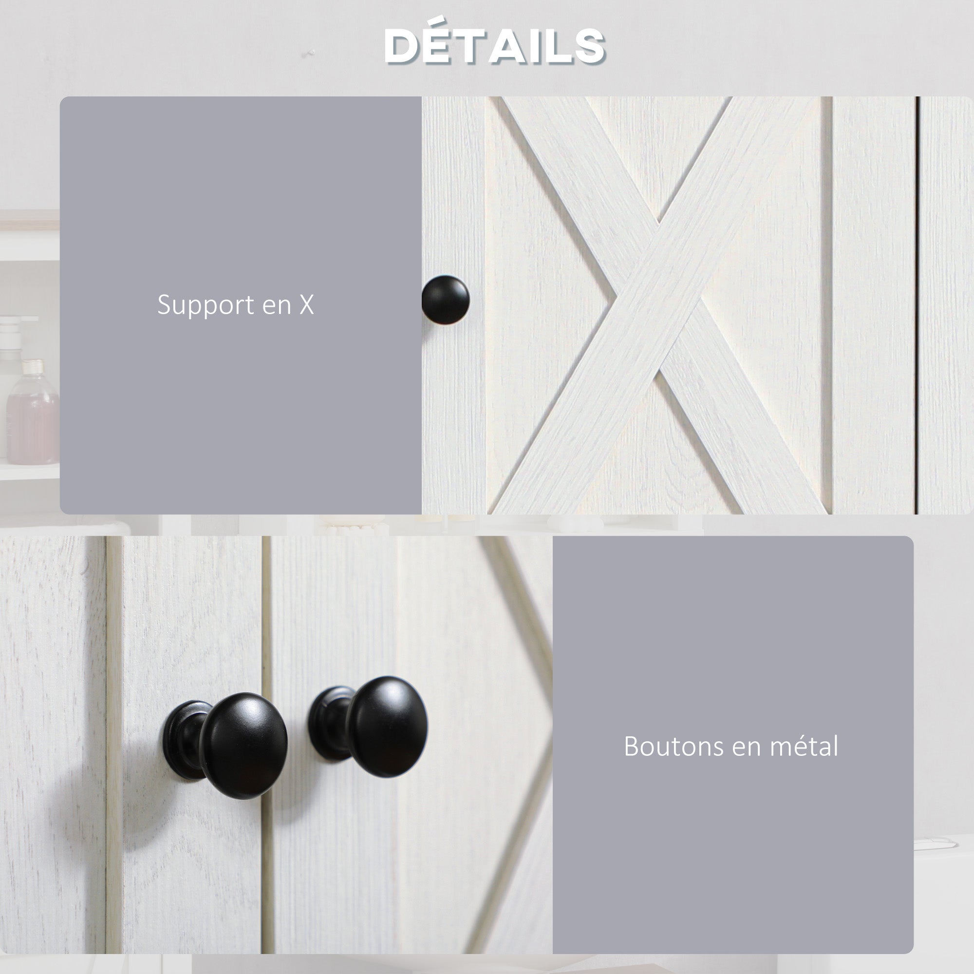 Armoire murale, armoire salle de bain, meuble wc suspendu avec placard à portess et compartiment ouvert, meuble haut salle de bain dim. 60 x 19,5 x 52,5 cm, blanc