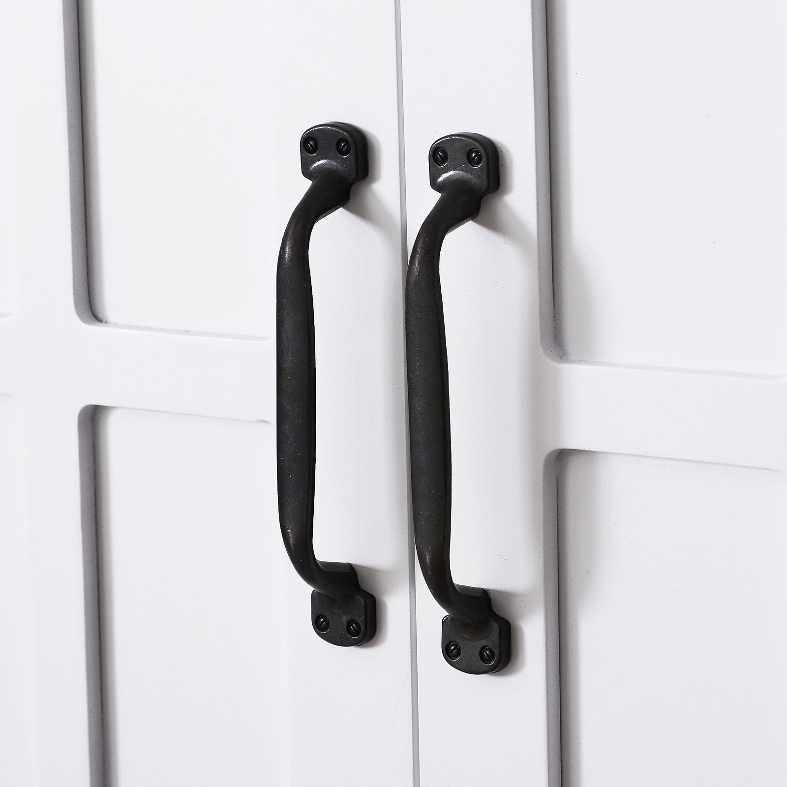 Armoire Haute Murale de Salle de Bain ou WC Placard 2 Portes 2 étagères Niche dim. 60L x 20l x 58H cm MDF Panneaux Particules Blanc