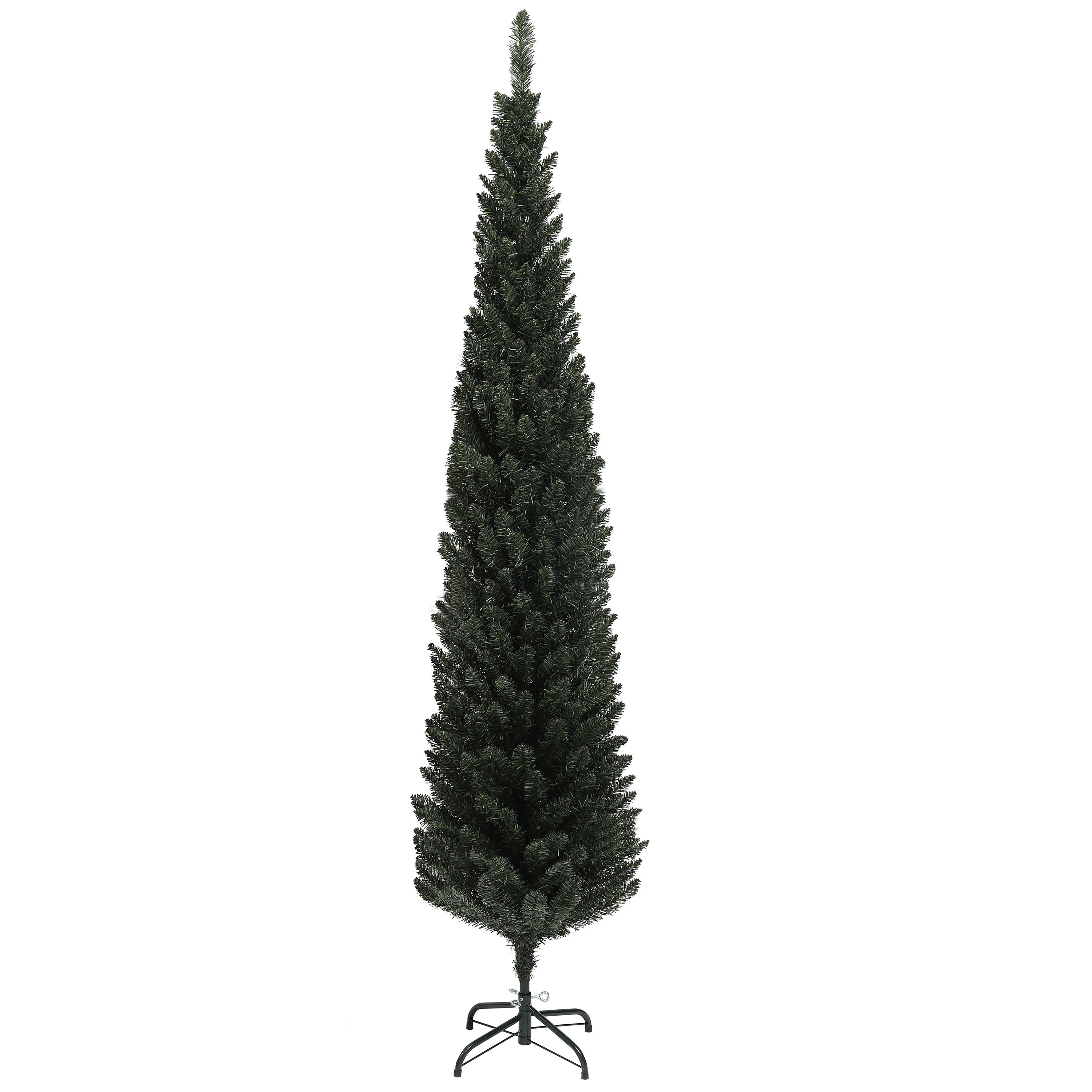 Sapin de Noël artificiel, 195 cm, arbre de Noël, avec base en acier, 390 branches épines, décoration de Noël effet réaliste, vert