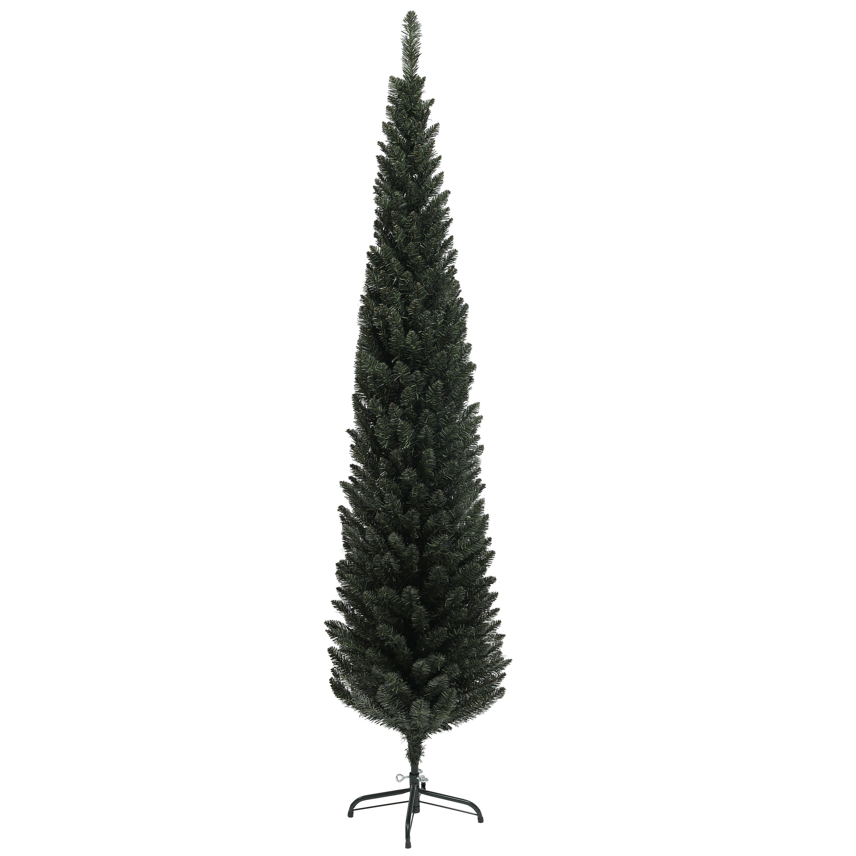 Sapin de Noël artificiel, 195 cm, arbre de Noël, avec base en acier, 390 branches épines, décoration de Noël effet réaliste, vert