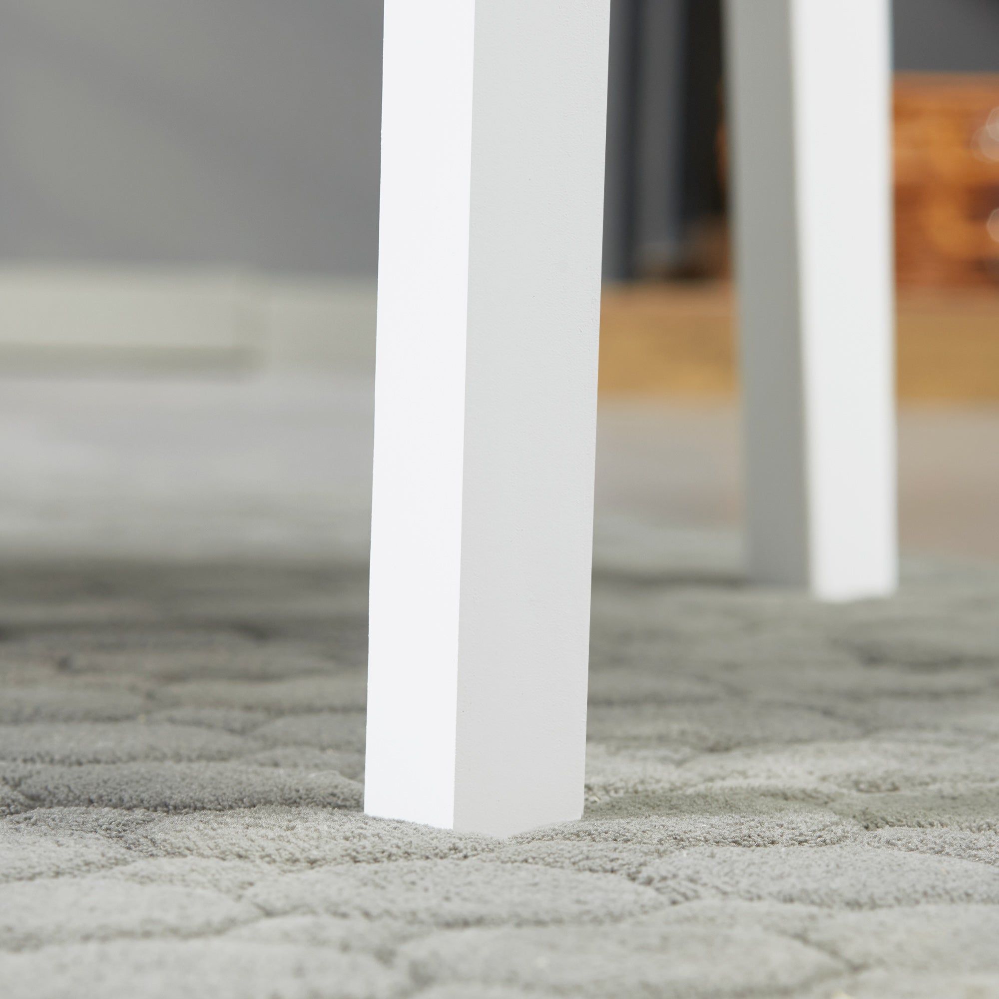 Lot de 2 chaises de salle à manger en bois massif, chaise de cuisine, dossier lattes, esprit campagne, pour salon, salle de séjour, cuisine, blanc