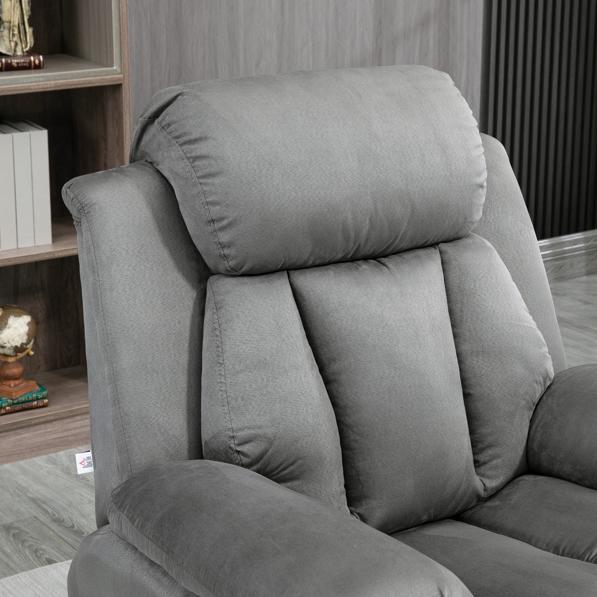 Fauteuil releveur électrique, fauteuil relax électrique avec repose-pied ajustable, dossier inclinable, télécommande, poche latérale, pour personnes âgées, gris