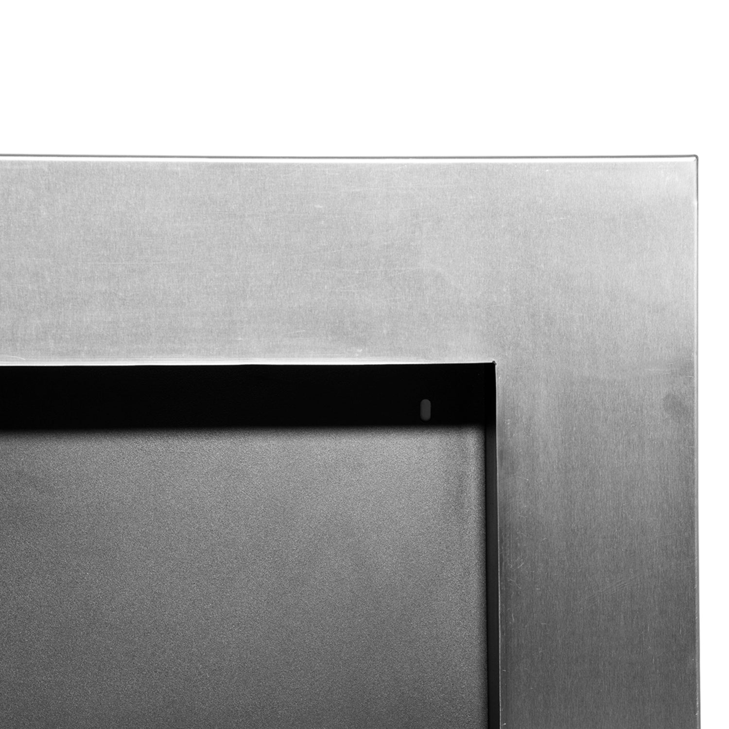 Cheminée bioéthanol Murale encastrable brûleur 2 x 0,9 L, environ 3 h de durée de combustion 110L x 14l x 54H cm Couverture 25-30 m² Acier inox