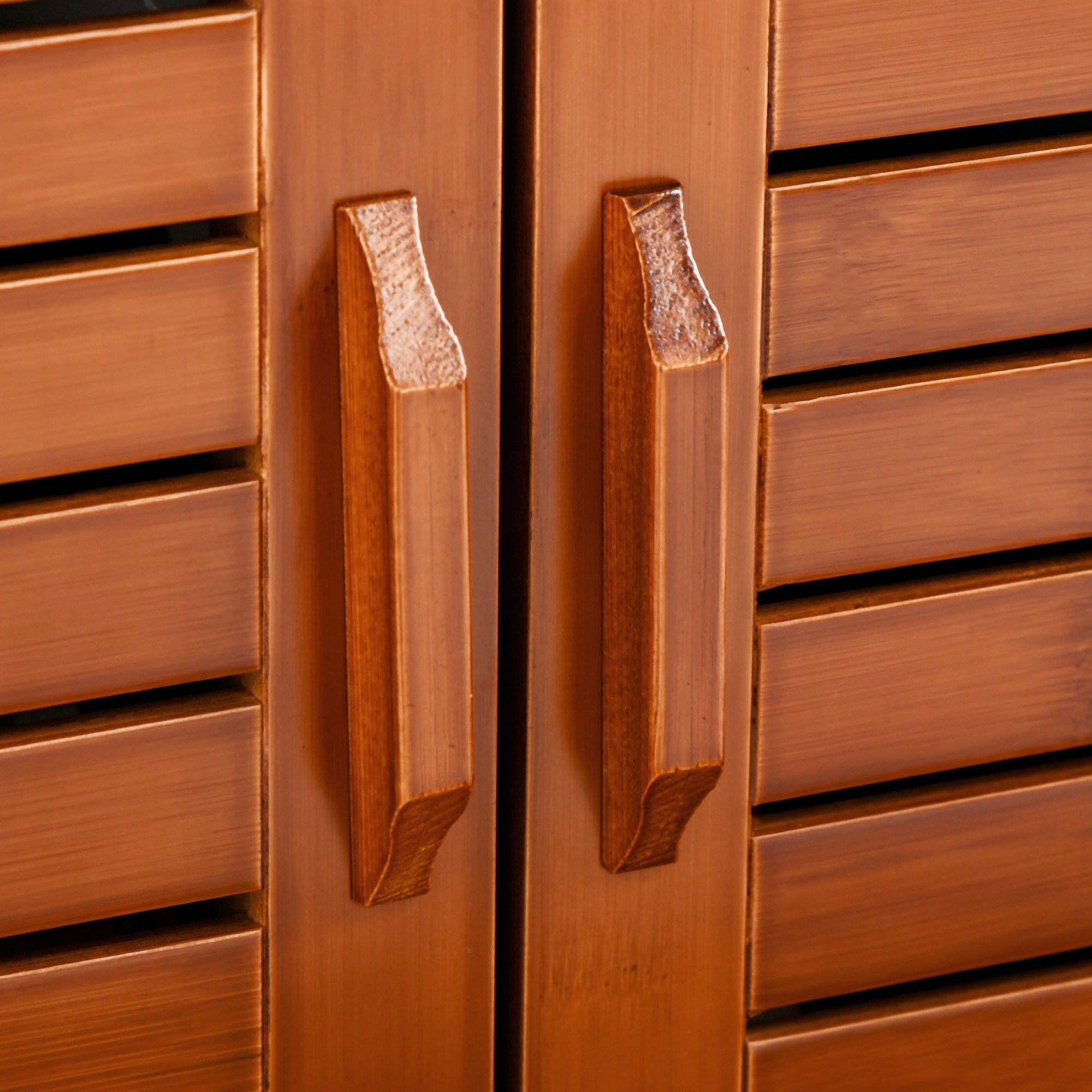 Banc à chaussures meuble à chaussures banc d'entrée de rangement en bambou avec 3 placards, coussin d'assise et compartiment caché, pour couloir, chambre, 89,6 x 32 x 49 cm, marron