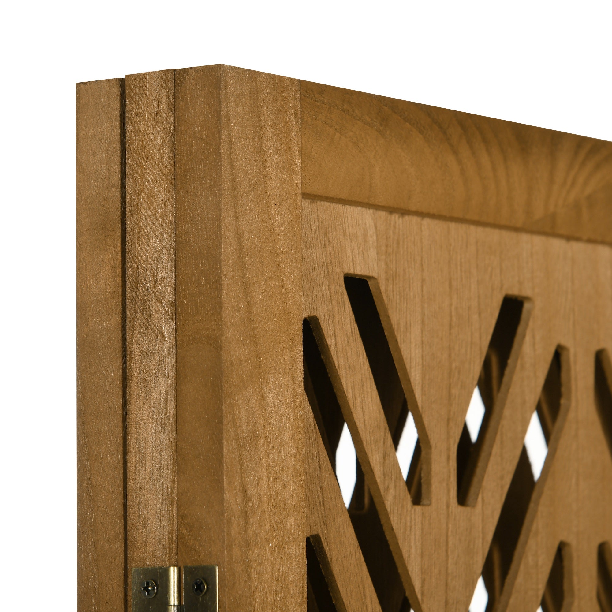 Paravent en bois ajouré séparateur de pièce closion intérieur pliable 3 panneaux en bois 120 x 170 cm naturel