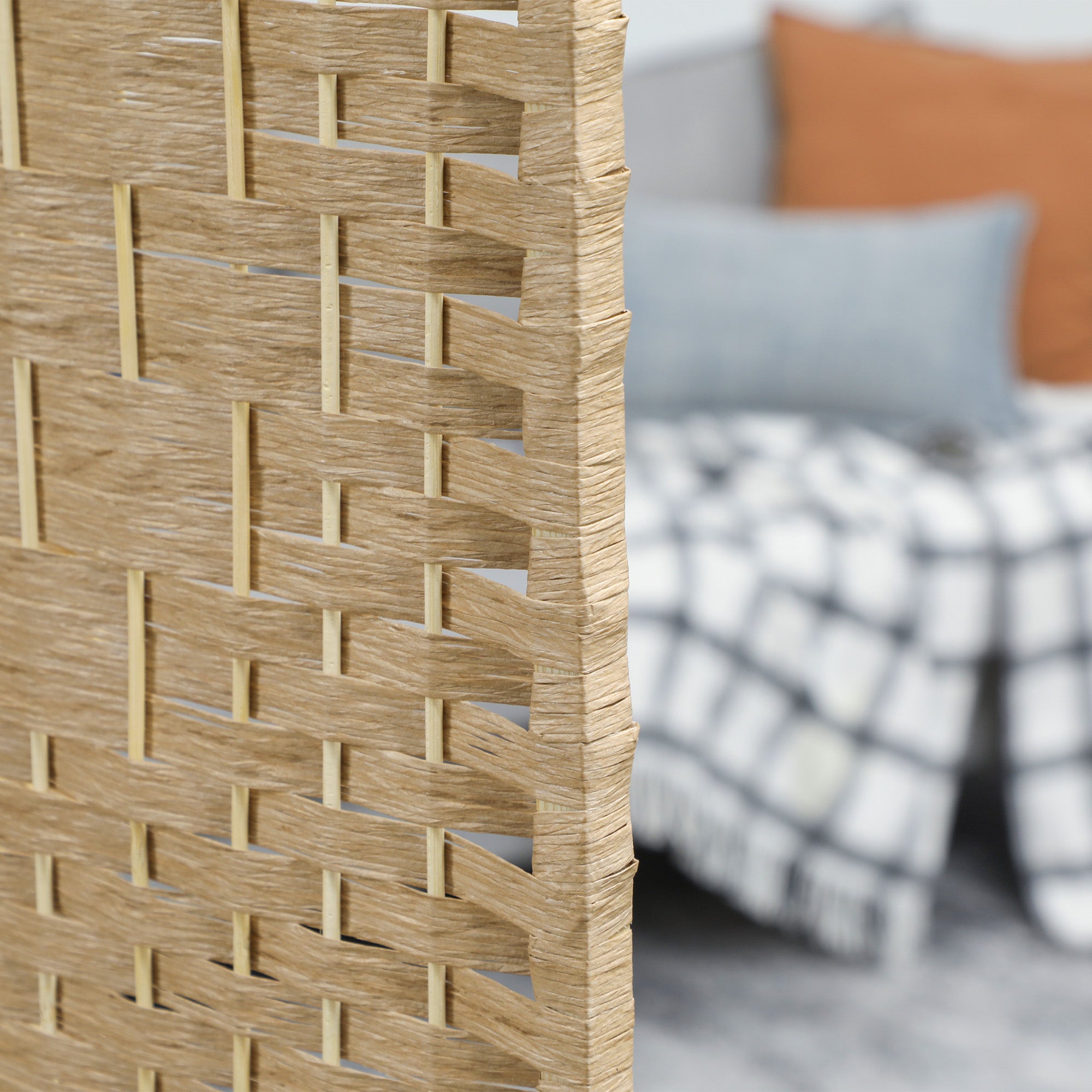 Paravent en bois 320 x 170 cm séparateur de pièce pliable 8 panneaux cloison de séparation chambre à coucher maison intérieur bois naturel