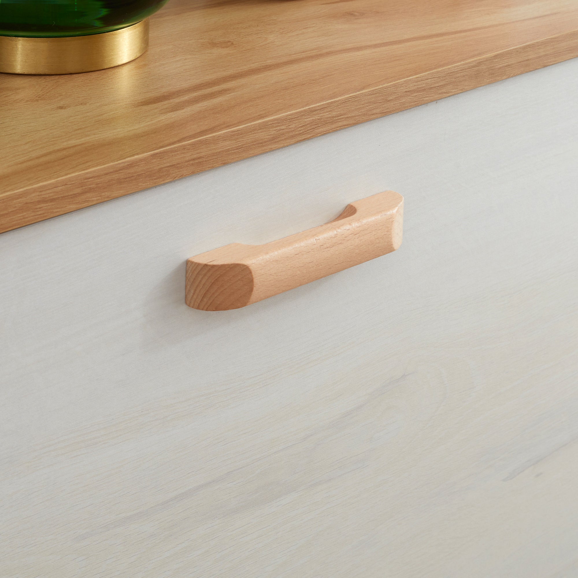 Meuble à chaussures étagère à chaussures style scandinave 3 abattants aspect bois - 70 x 23,5 x 122 cm - crème