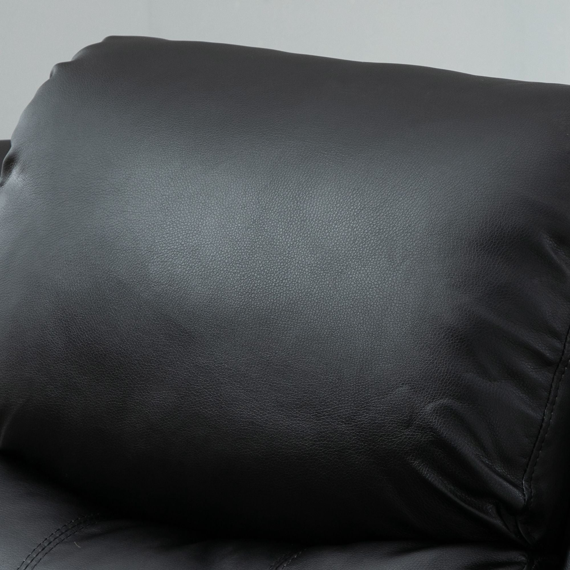 Fauteuil releveur électrique, fauteuil relax électrique avec repose-pied, dossier inclinable, télécommande et poches latérales, revêtement en PU, pour personnes âgées, noir
