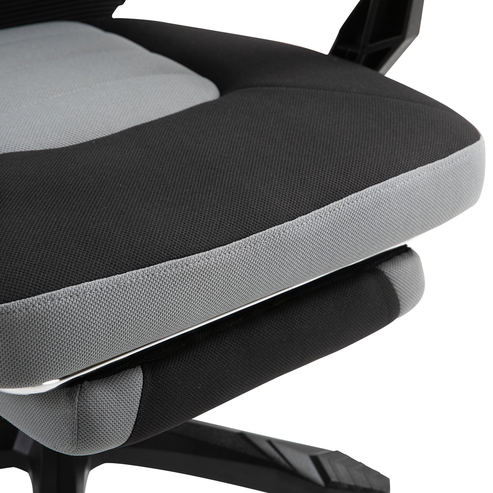 Chaise de bureau fauteuil gaming hauteur réglable dossier roulettes pivotantes repose-pied tissu en maille 58L x 63l x 112-122H cm gris noir