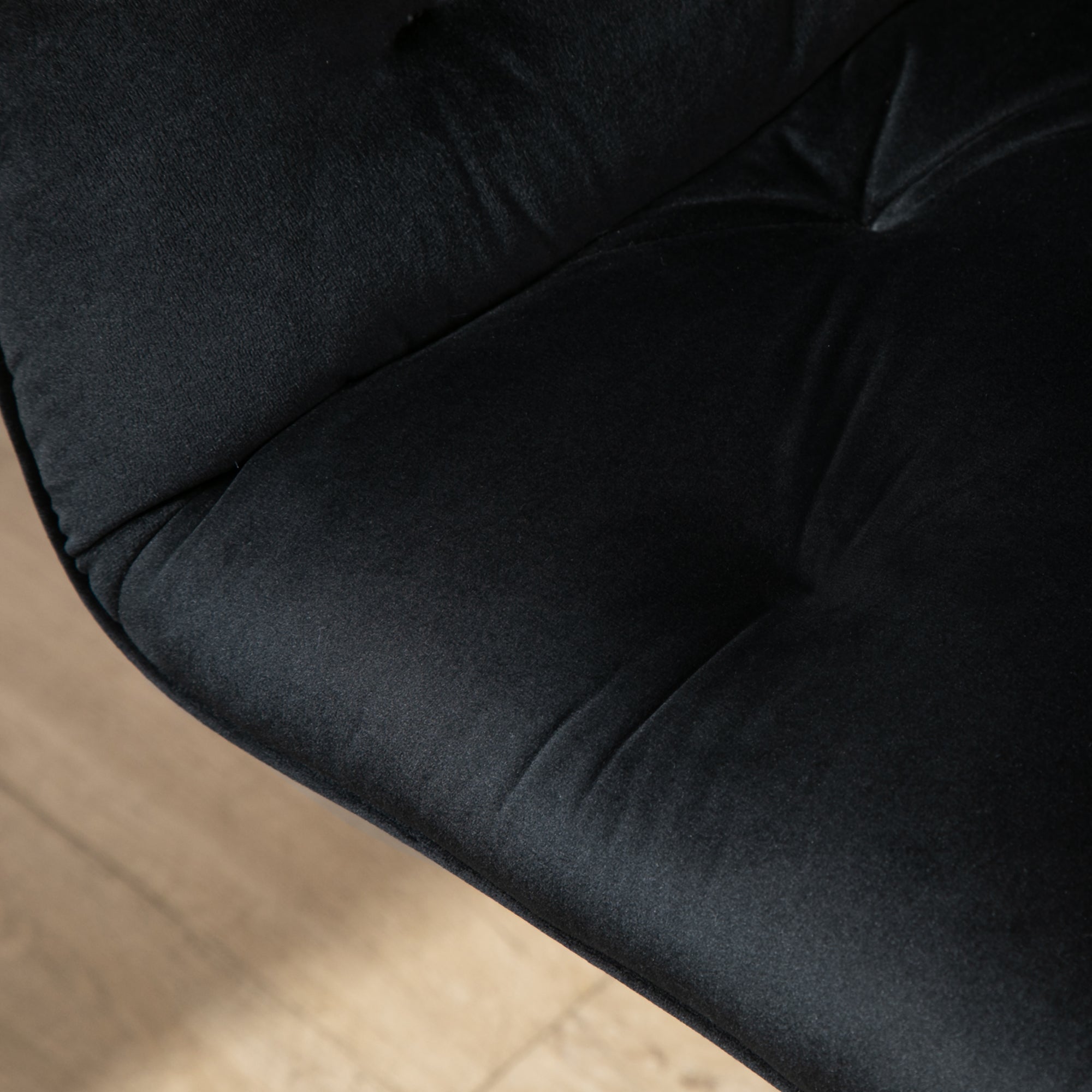 Chaise de bureau, fauteuil de bureau en aspect velours, siège pivotant à 360°, réglable en hauteur, dossier arrondi chaise ergonomique charge 120 kg pour chambre, salon, noir