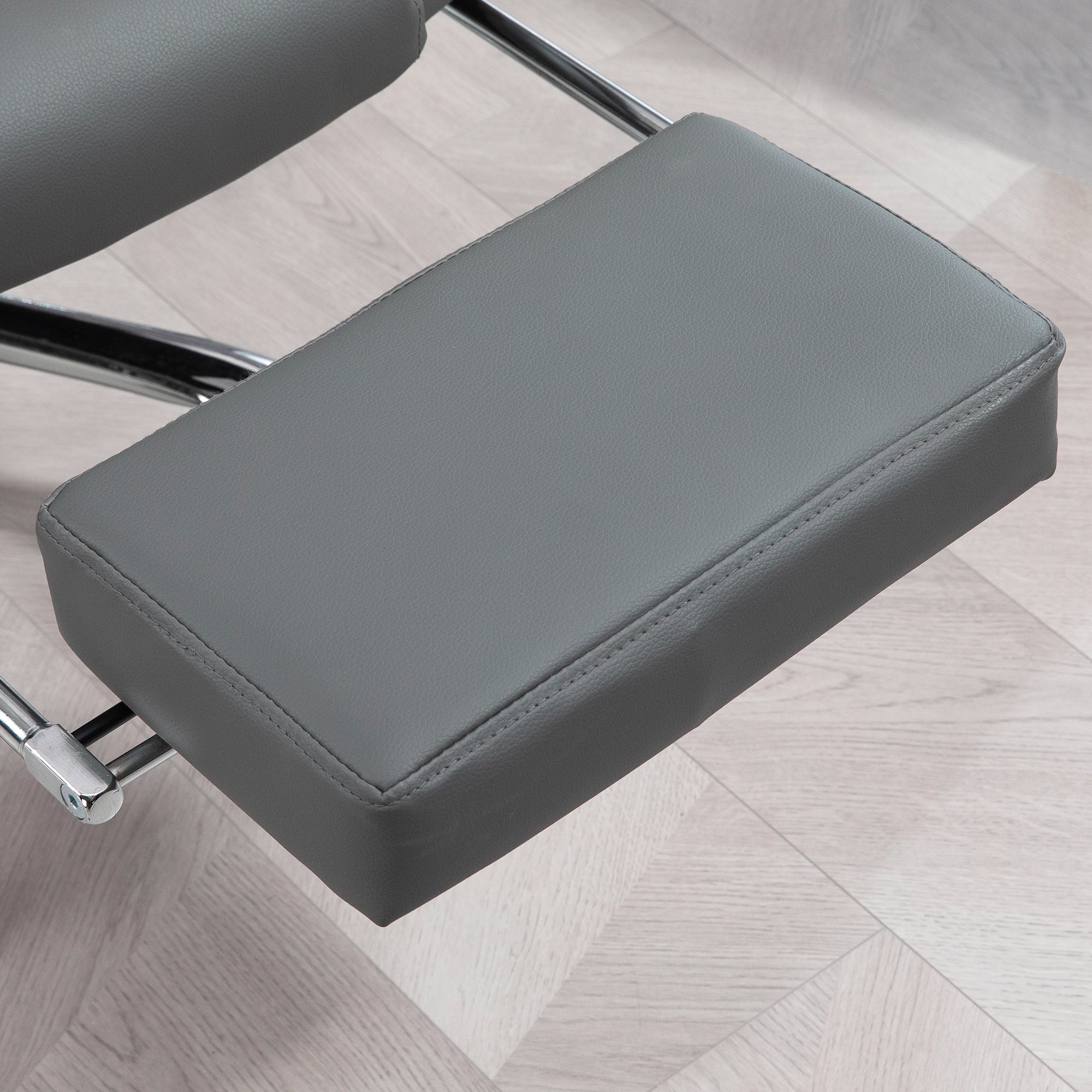 Fauteuil de bureau fauteuil manager grand confort dossier inclinable roulettes PU 64,5 x 69 x 117 cm gris