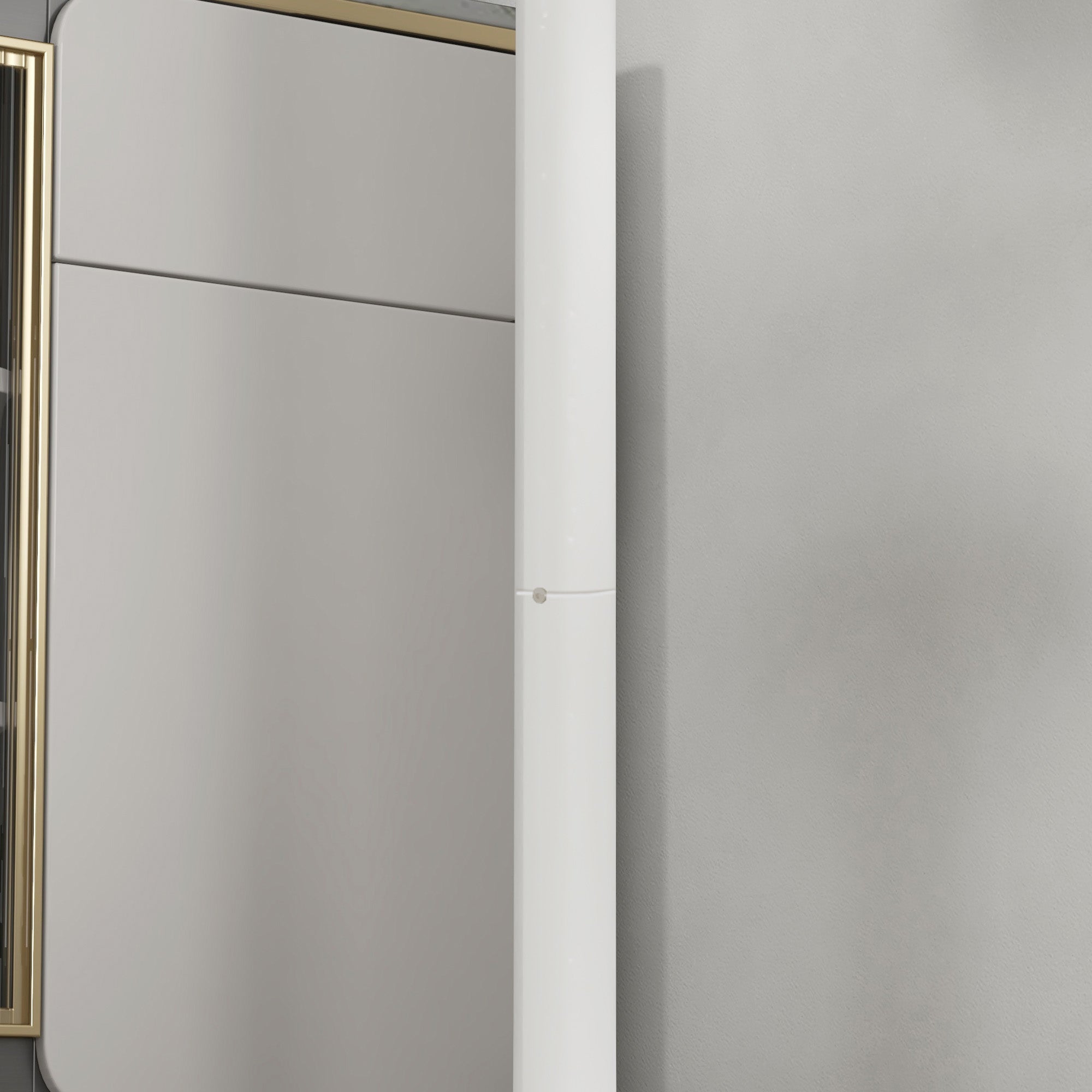 Table de bar ronde table de bistro mange-debout style contemporain avec plateau peint et cadre en acier dim. 60L x 60l x 102H cm blanc