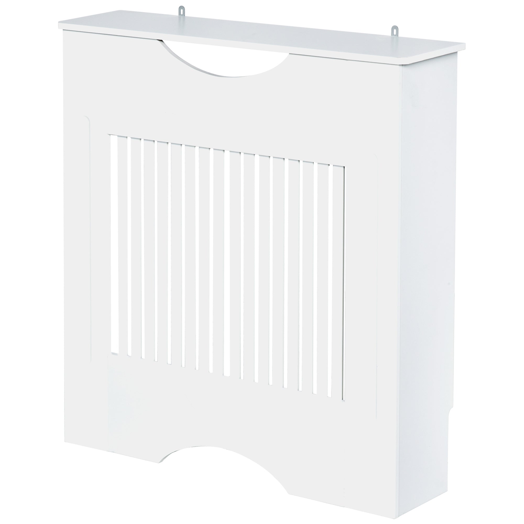 Cache-radiateur à lattes Couvercle de Radiateur en bois Design contemporain pour Salon Salle de Séjour Chambre 78 x 19 x 82 cm Blanc