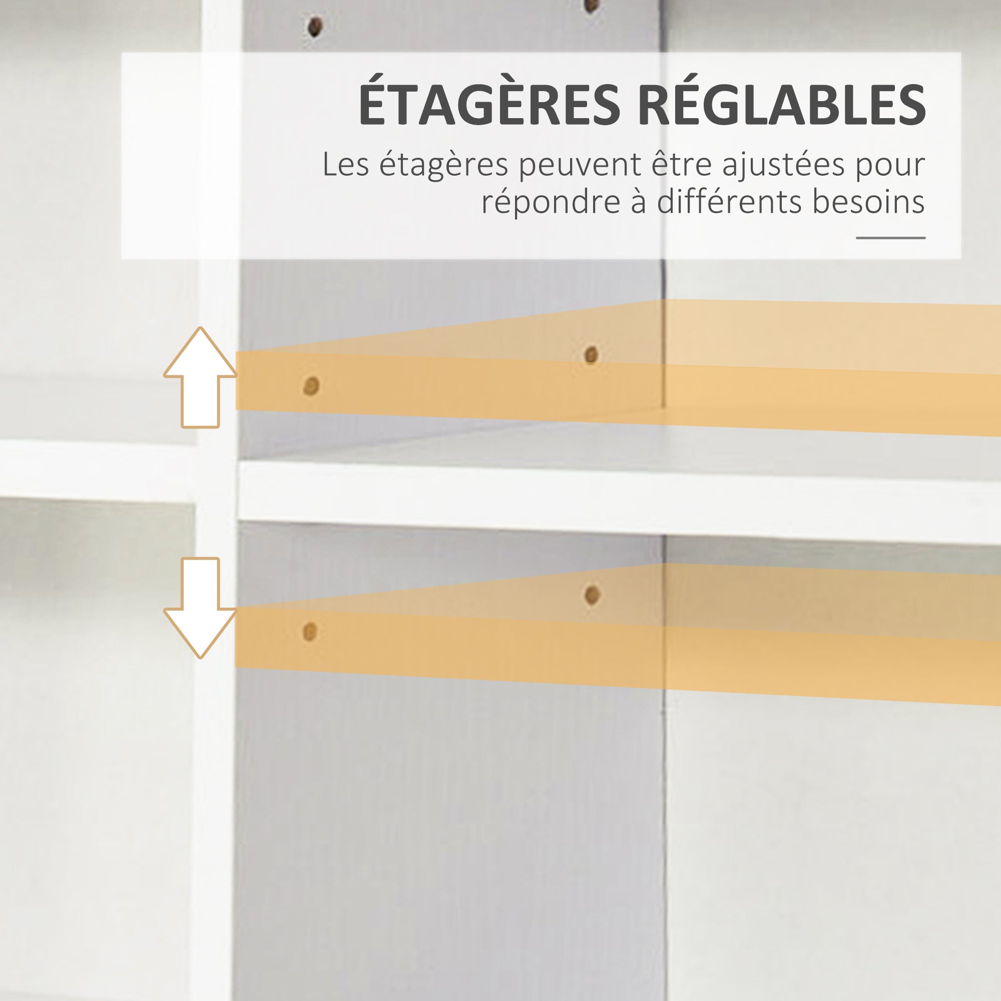 Rangements pour CD et DVD, étagère rangement, capacité max. 1116 CD/528 DVD, 36 compartiments et étagères réglables, pour bureau, salon, chambre, 102 x 23,5 x 195 cm, blanc