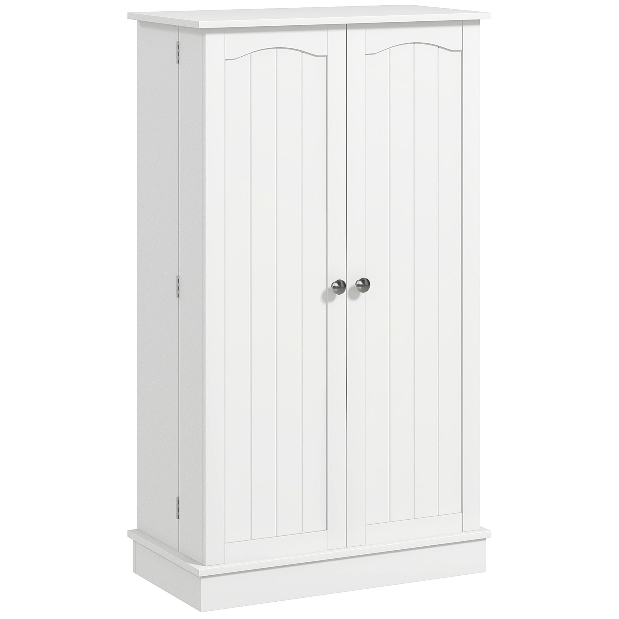 Armoire de cuisine buffet cuisine vaisselier meuble de rangement moderne avec placards, étagère réglable et 12 porte-épices, garde-manger pour salle à manger, salon, 60 x 30 x 104 cm, blanc