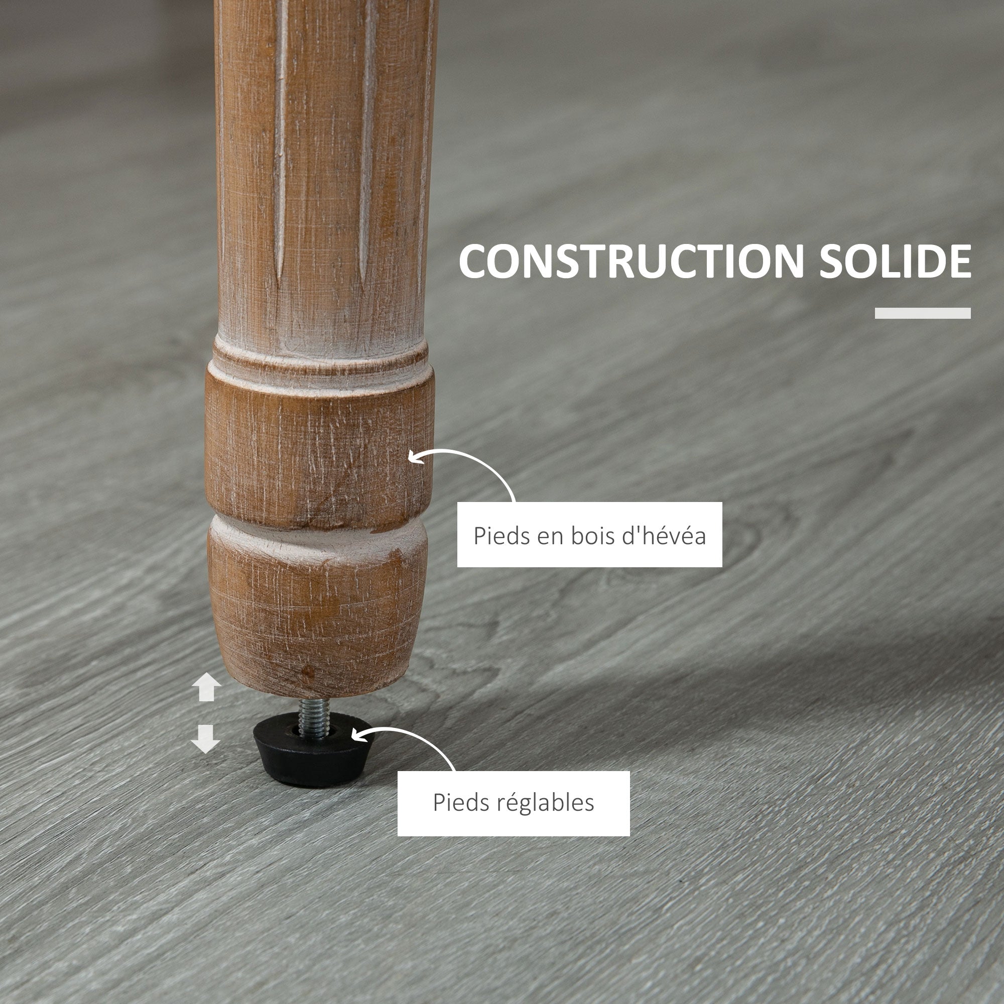 Chaise de Salle à Manger Chaise de Salon médaillon Style Louis XVI Bois Massif patiné sculpté Tissu Lin Crème