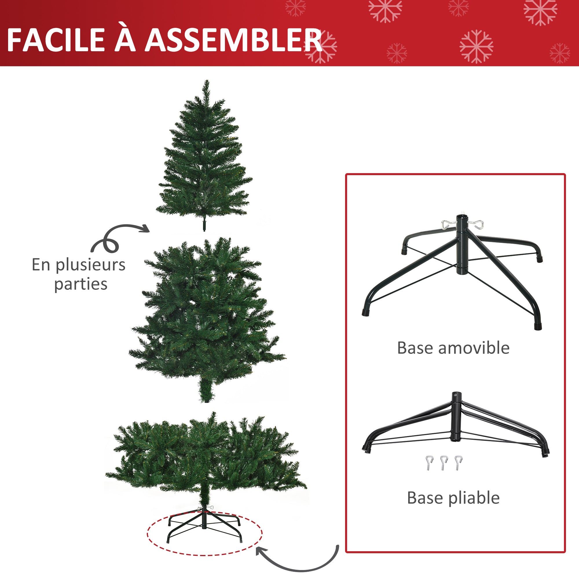 Sapin de Noël Artificiel 240H cm 1499 Branches épines Imitation Nordmann Grand réalisme Vert