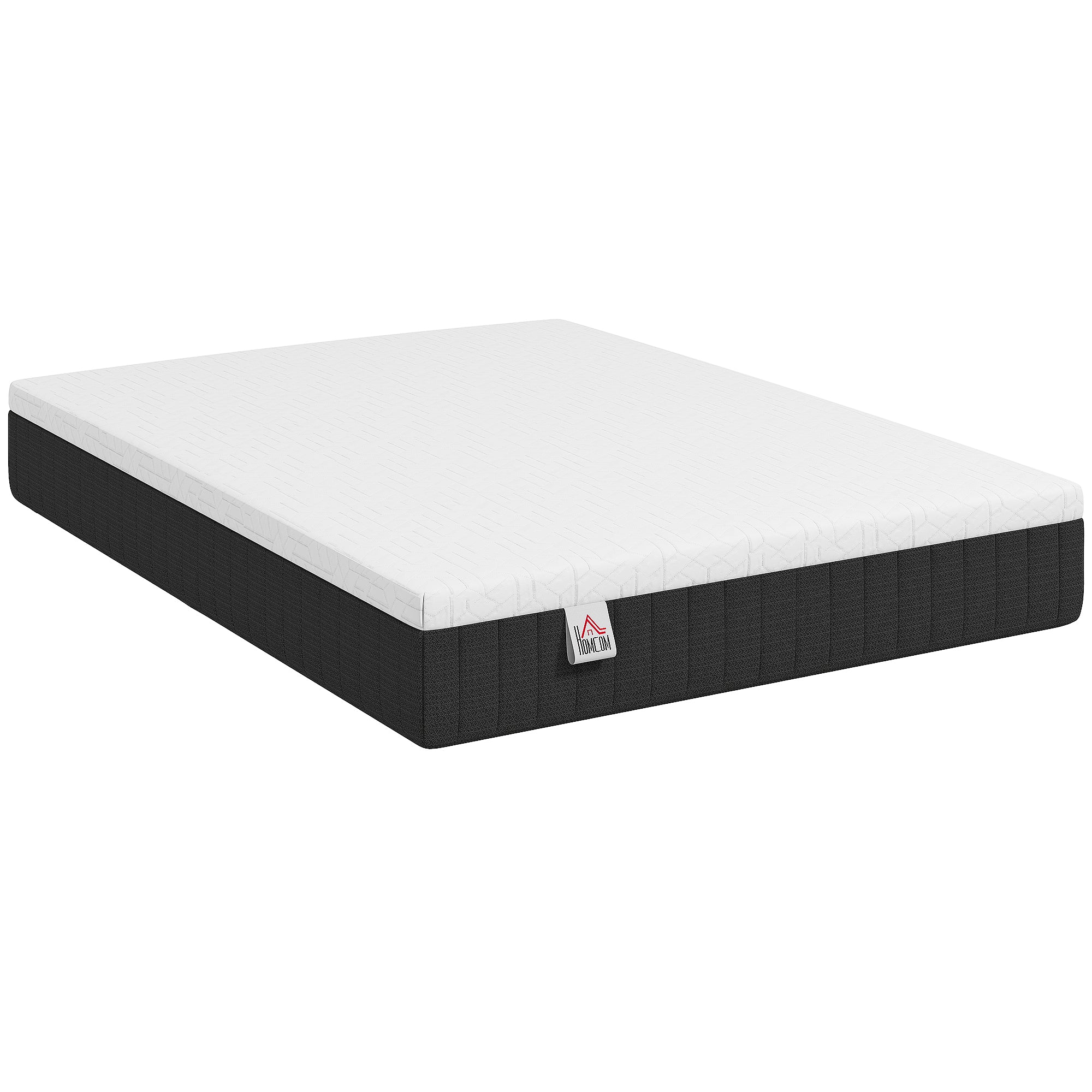 Matelas 140x190cm, Matelas 2 Personnes à Ressorts Ensachés, Mousse à Mémoire de Forme, 25cm d'Épaisseur, Soutien en 7 Zones, Housse Amovible Lavable, Certifié Oeko-Tex, Fermeté Moyenne