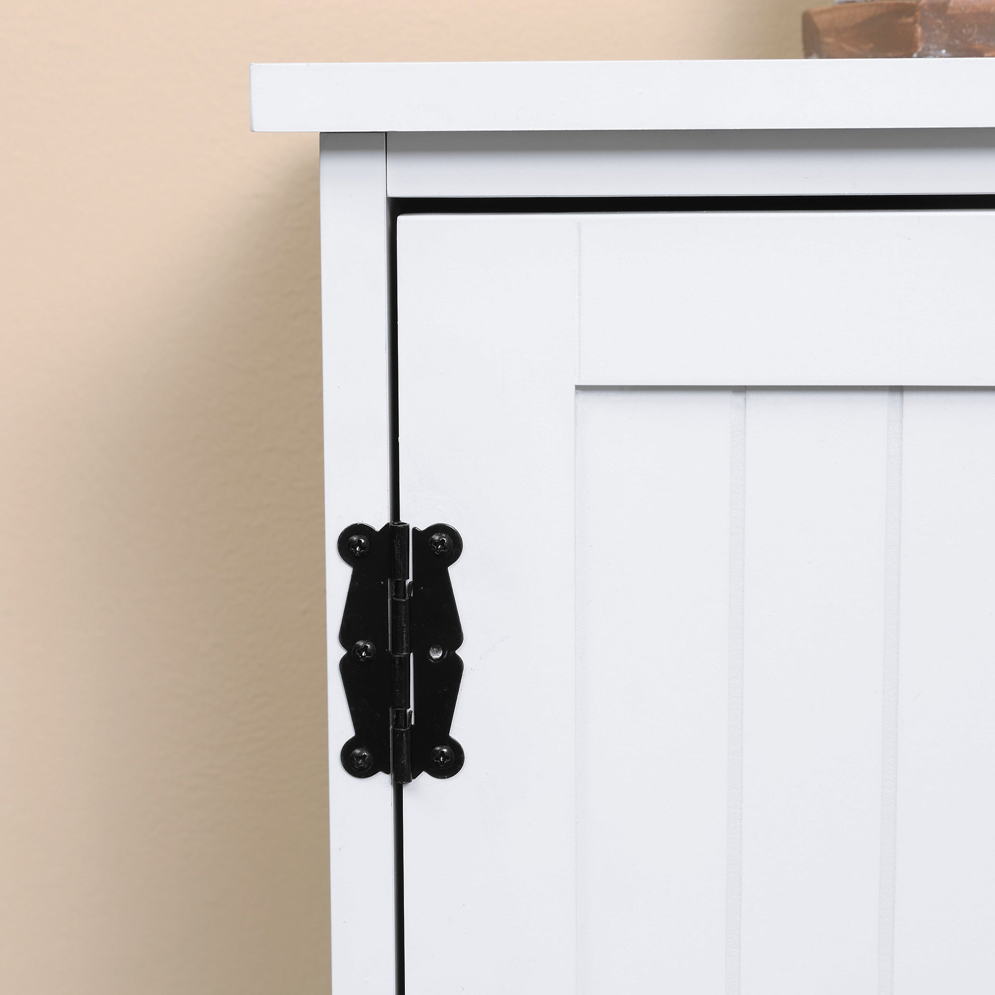 Buffet de cuisine armoire de cuisine contemporaine multi-rangements 2 placards 3 étagères MDF panneaux particules blanc