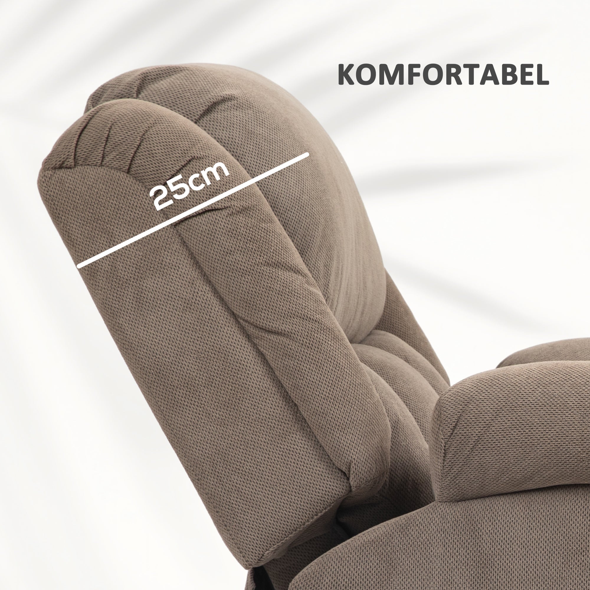 Fauteuil TV avec Aide au Lever Electrique Fauteuil Relaxant avec Fonction de Relaxation, Fonction de Massage, Sortie USB, Fauteuil TV avec Chauffage, Ressorts Ensachés, Télécommande et Poche Latérale, Marron Clair