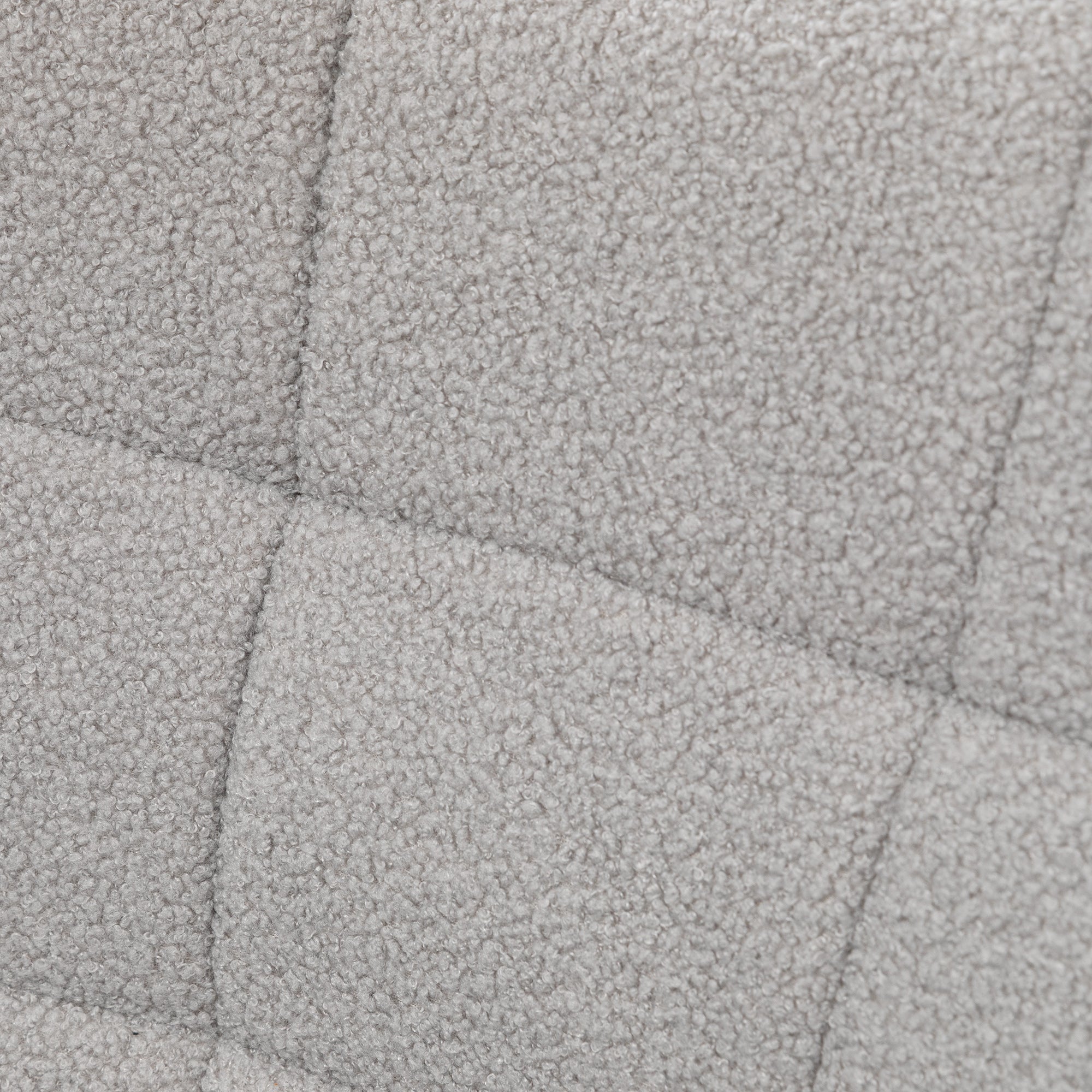 Fauteuil à bascule, rocking chair, revêtement bouclette, fauteuil allaitement, chaise à bascule, structure en acier, pieds en bois massif, gris clair