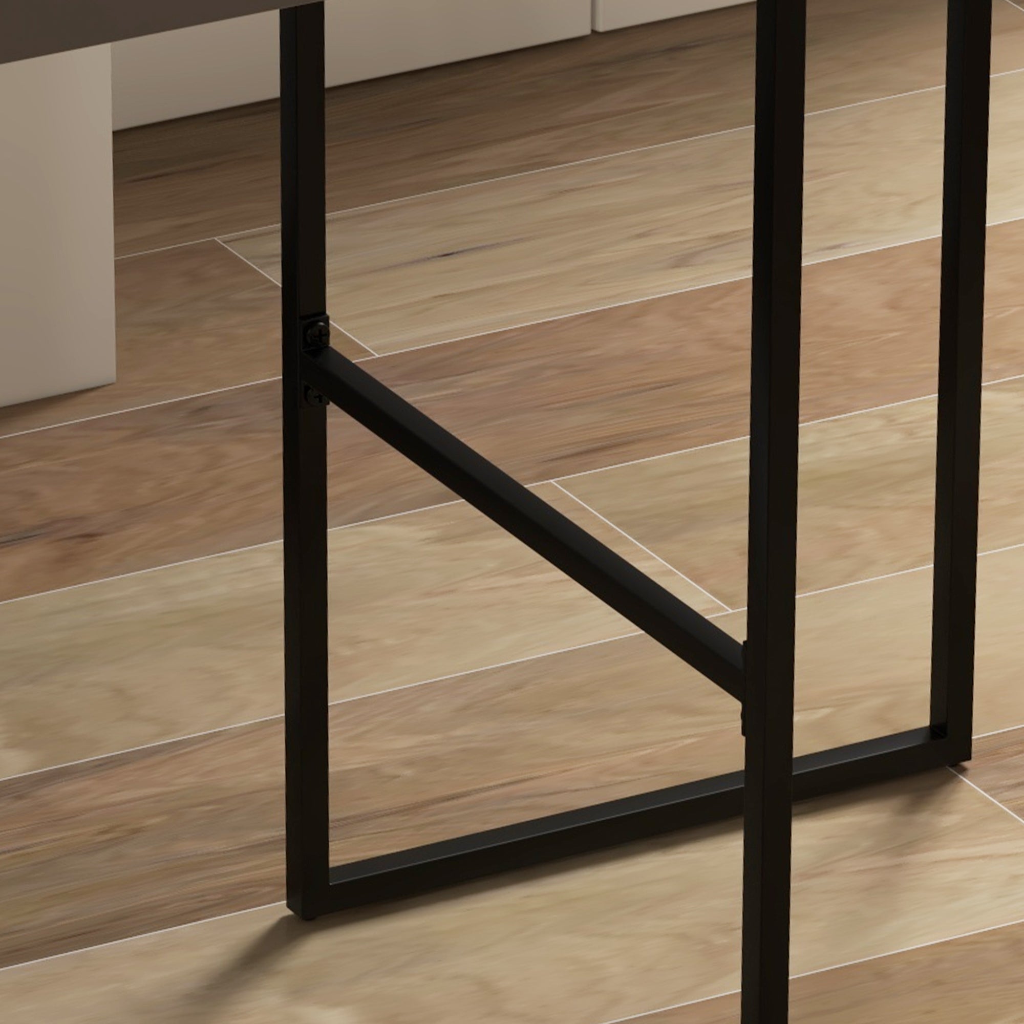 Lot de 2 chaises hautes, tabourets de bar, hauteur 74 cm, strucuture en acier, coussin d'assise en velours, repose-pieds, chaises de bar, style moderne élégant, noir