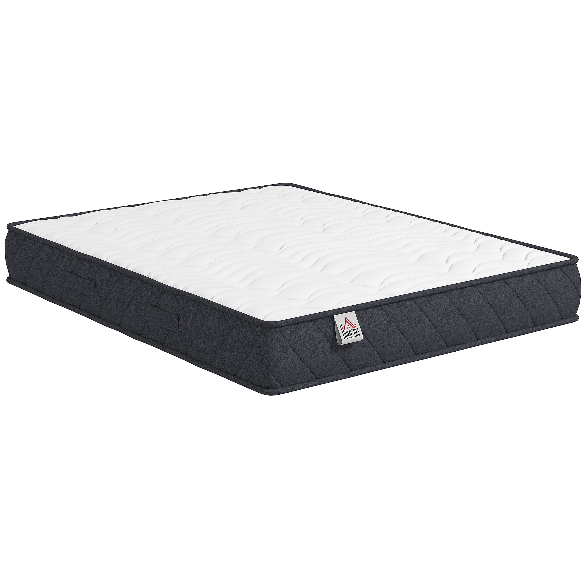 Matelas 200x160cm, Matelas 2 Personnes, Mousse à Mémoire de Forme, 20cm d'Épaisseur, Mousse Découpée en Vagues et Bords Renforcés, Certifié Oeko-Tex, Fermeté Moyenne