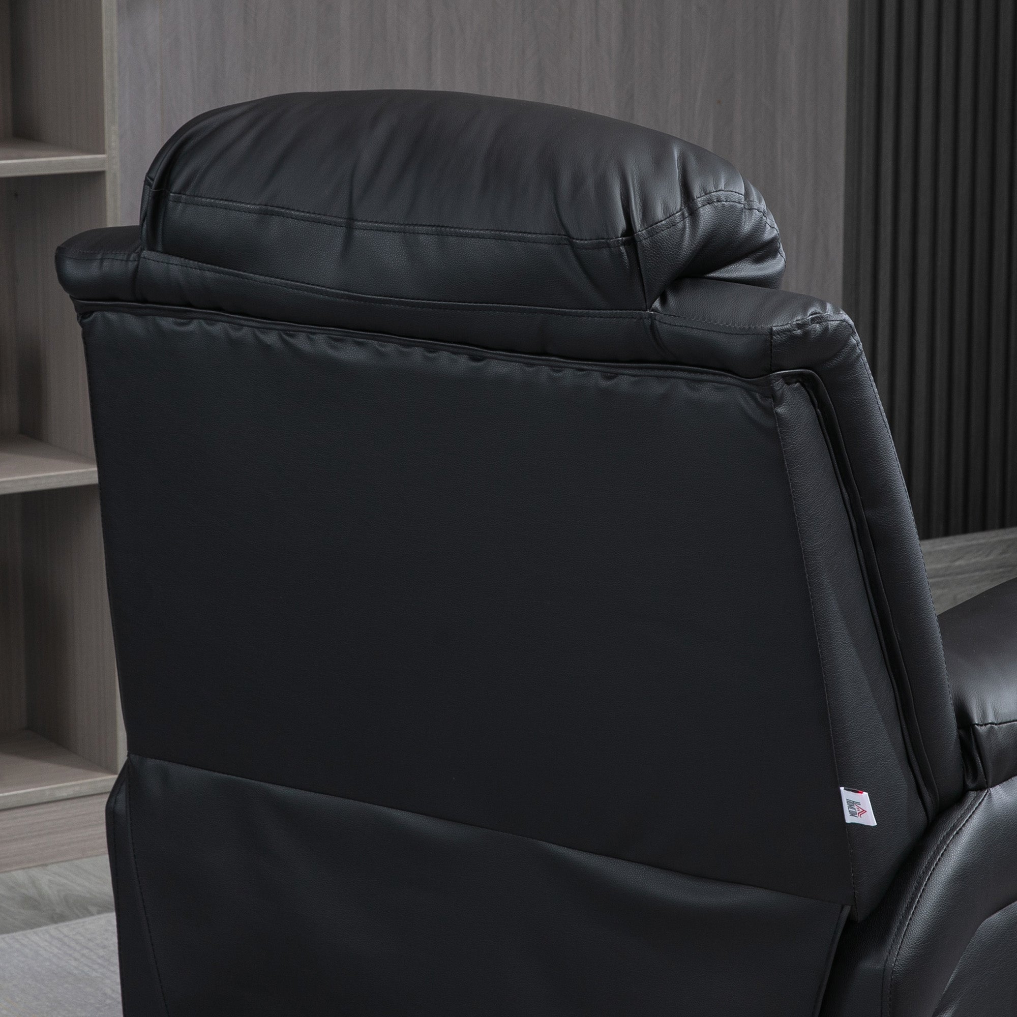Fauteuil releveur électrique, fauteuil relax électrique avec repose-pied ajustable, dossier inclinable, télécommande, poche latérale, pour personnes âgées, noir
