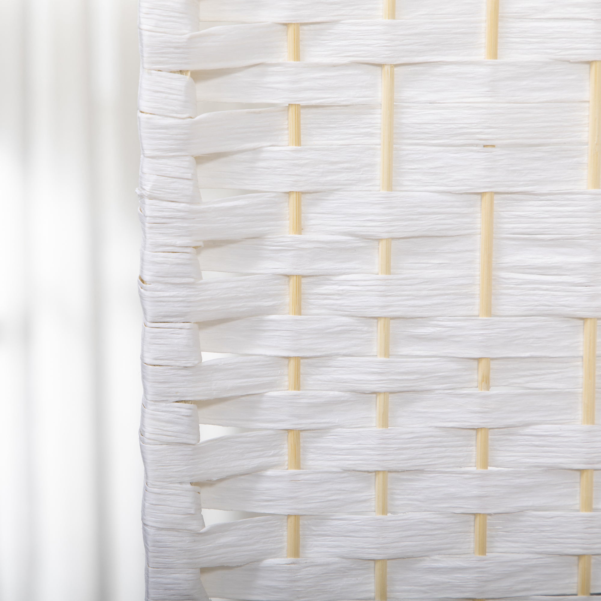 Paravent en bois 160 x 170 cm séparateur de pièce pliable 4 panneaux cloison de séparation chambre à coucher maison intérieur blanc