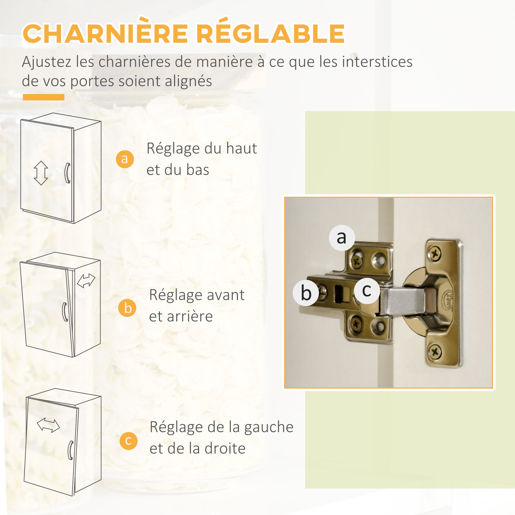 Armoire de cuisine buffet cuisine meuble de rangement avec 3 placards, niches, étagères réglables, portes vitrées, passe-câble, meuble micro onde pour salle à manger, salon, 90x40x180cm, blanc