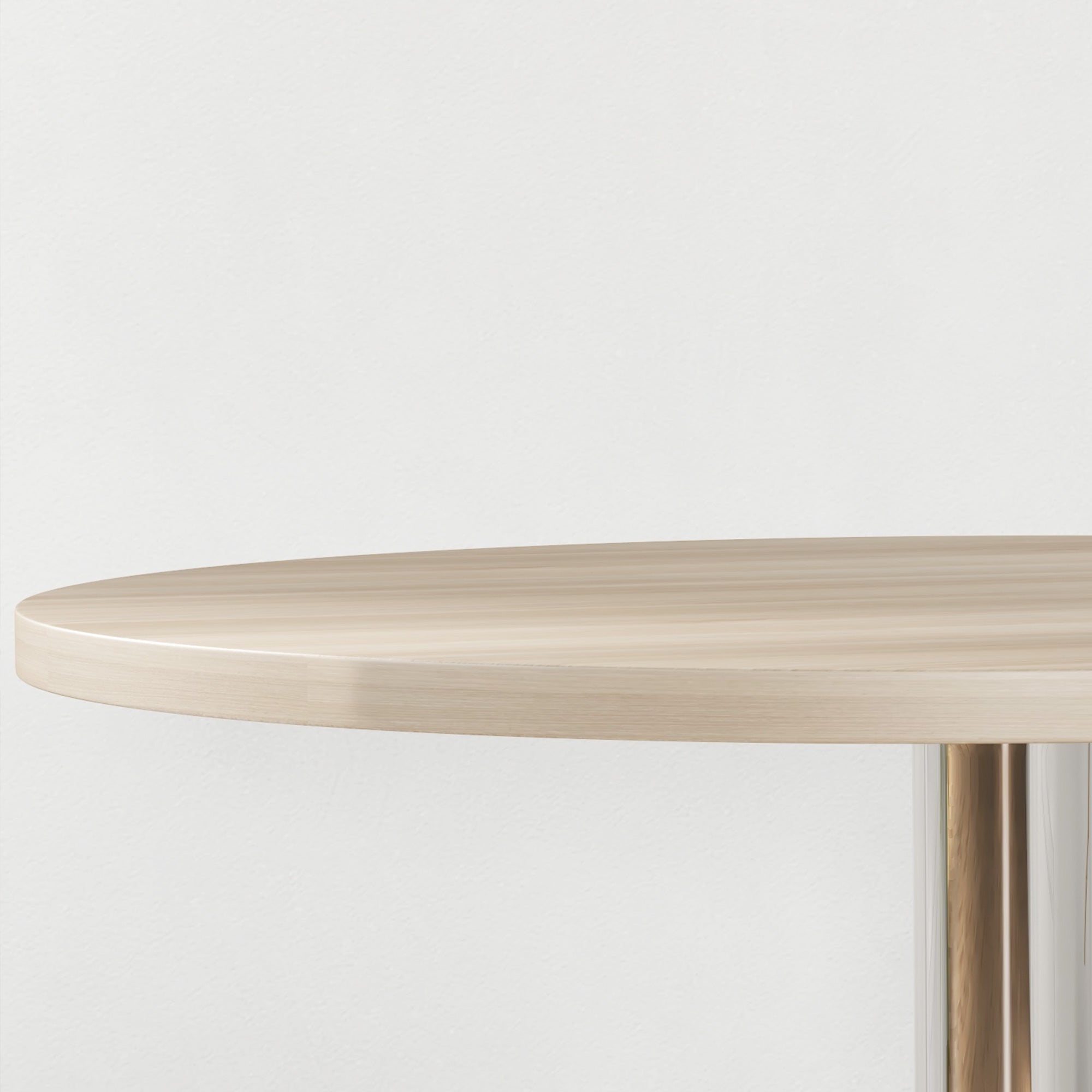 Table de bar ronde table haute cuisine mange-debout réglable en hauteur 69-91 cm avec plateau pivotante à 360° base en acier naturel et gris