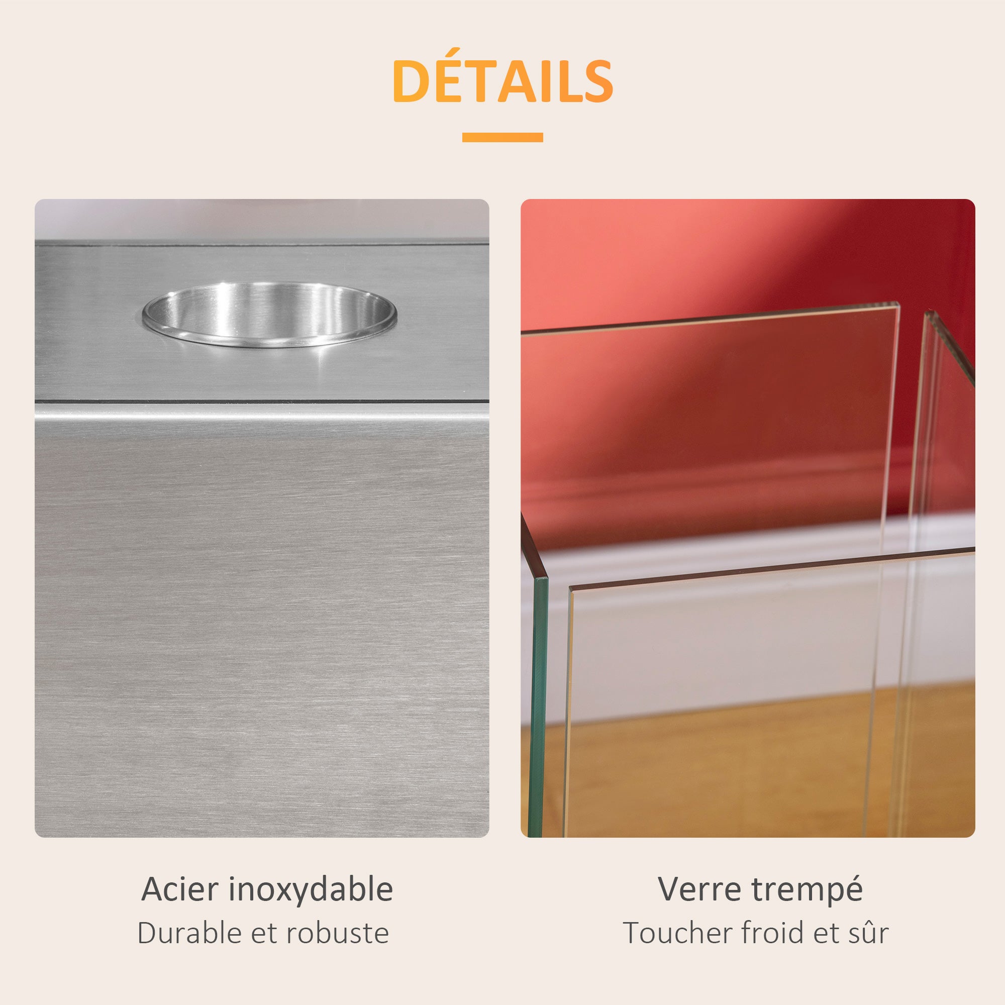 Cheminée éthanol à Poser Cheminée Portable à table avec réservoir 0,4 L Couverture 15 m² - dim. 25L x 25l x 60H cm