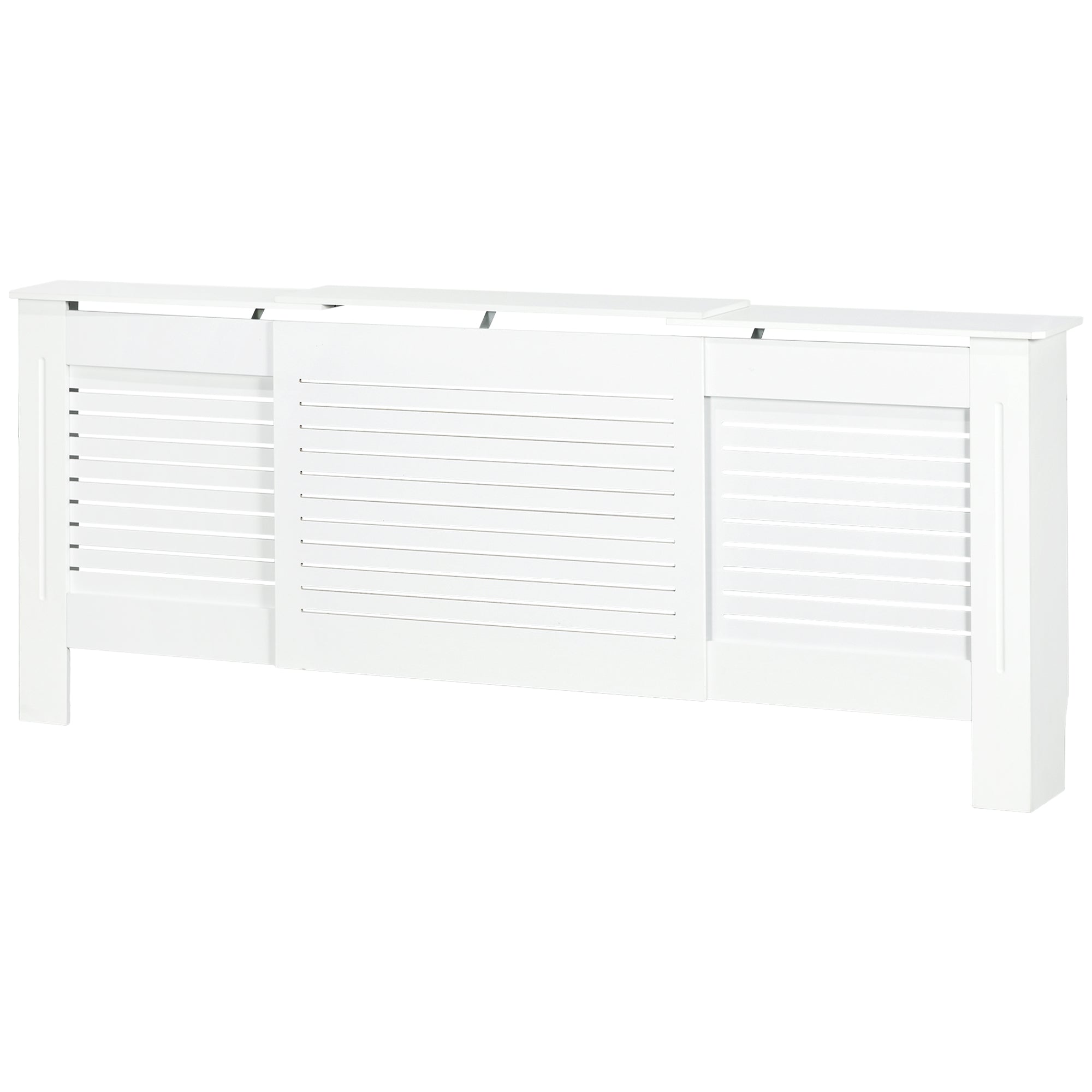 Cache-radiateur Design Contemporain Longueur Extensible 139-208,5 x 20,5 x 82,5 cm MDF Blanc