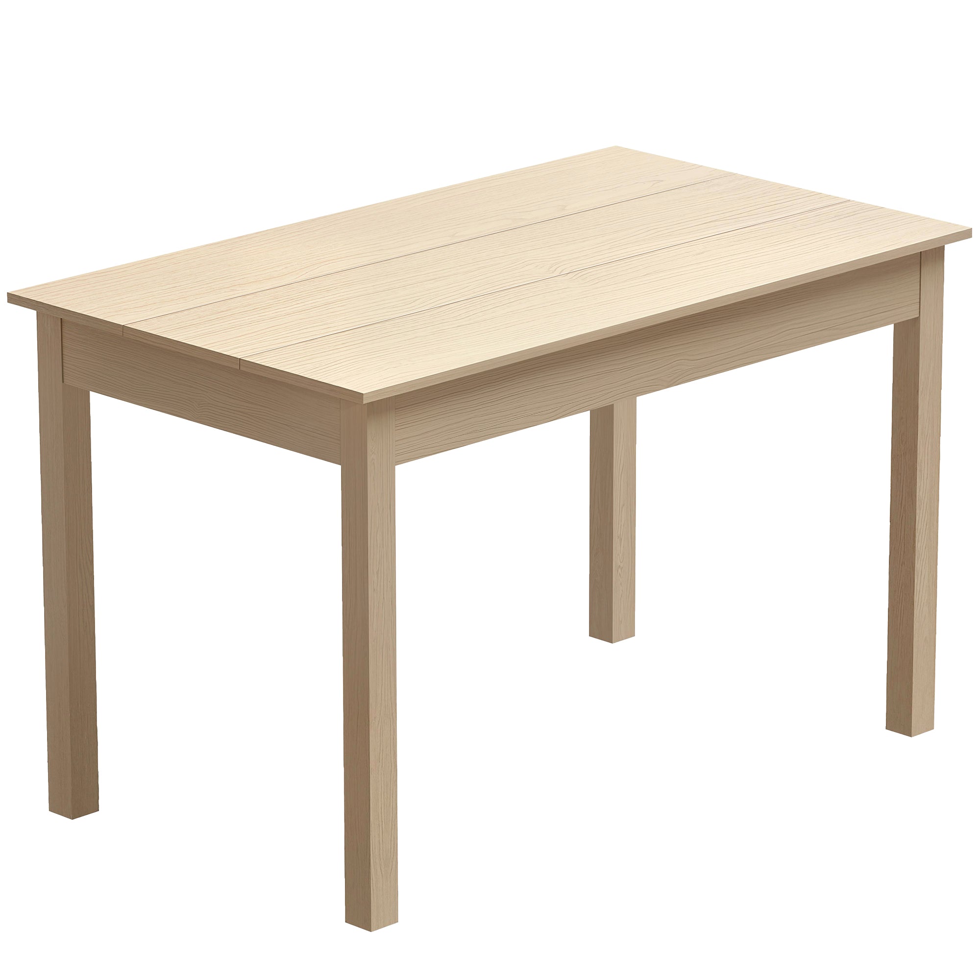Table de salle à manger design moderne bicolore avec grand plateau 4-6 personnes en bois dim. 119L x 70l x 75H cm - en bois