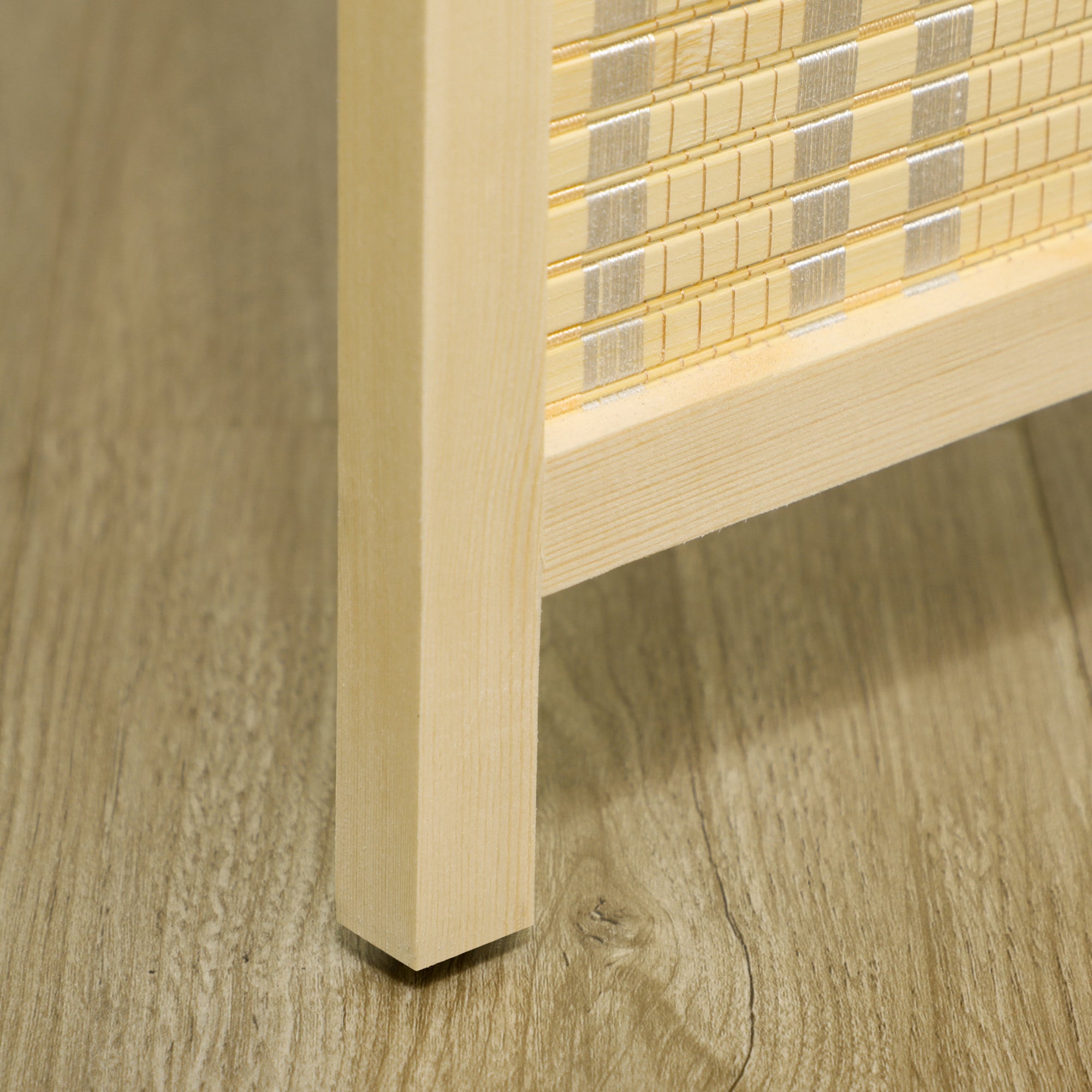 Paravent interieur en bois 4 panneaux 180 x 180 cm séparateur de pièce pliable cloison de séparation pour salon chambre à coucher maison, bois naturel