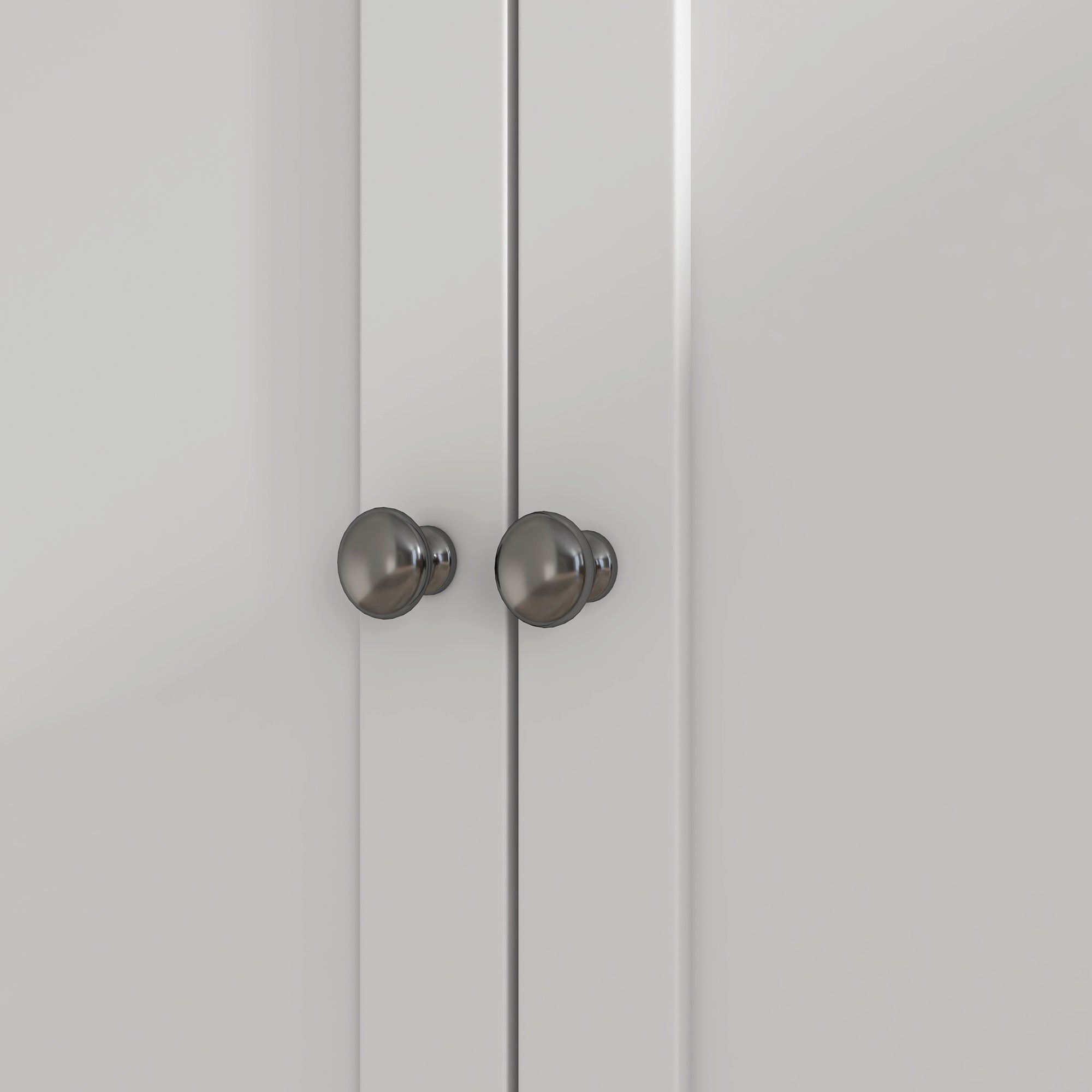 Buffet haut cuisine, armoire de cuisine, vaisselier, 6 portes dont 3 en verre, 2 tiroirs, plan de travail, étagères réglables, meuble de rangement pour salon salle à manger, 100x40x180cm, blanc