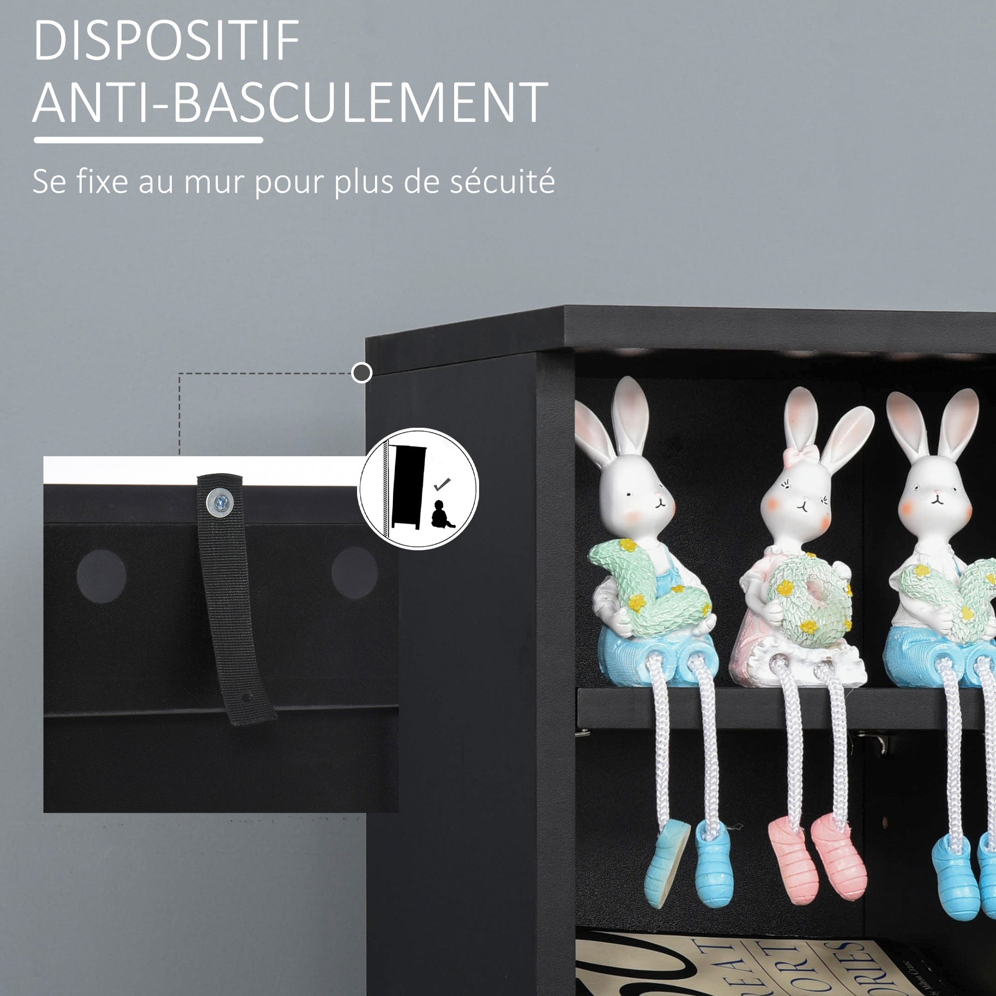 Lot de 2 étagères colonnes armoire de rangement CD-DVD 6 + 6 compartiments 21 x 22,5 x 88,5 cm capacité max. 204 CD noir