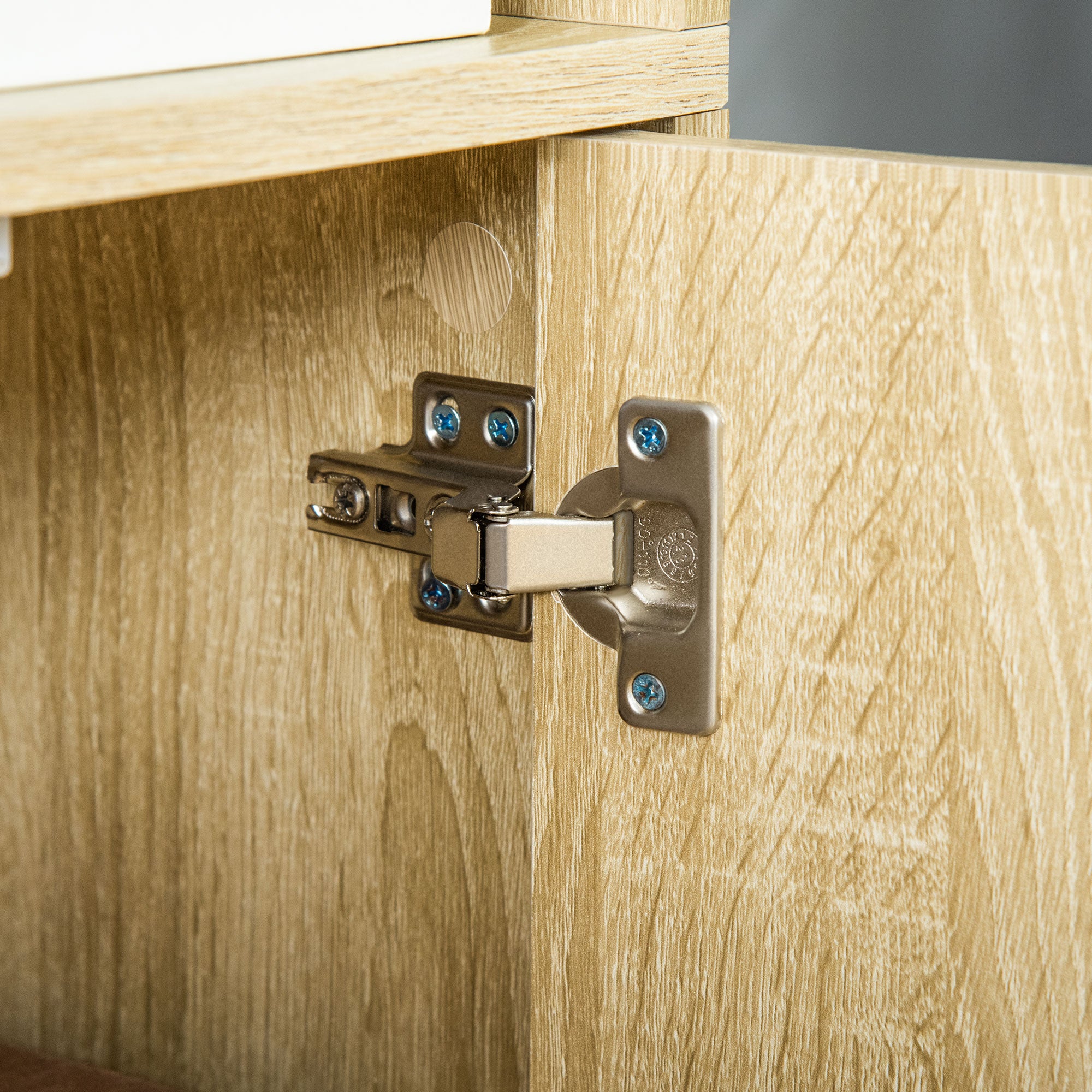 Bibliothèque à 6 niveaux, meuble de rangement, étagère à livres 59 x 29 x 180 cm avec 4 compartiments ouverts et 2 portes, étagère de rangement pour salon, chambre, bureau, bois naturel